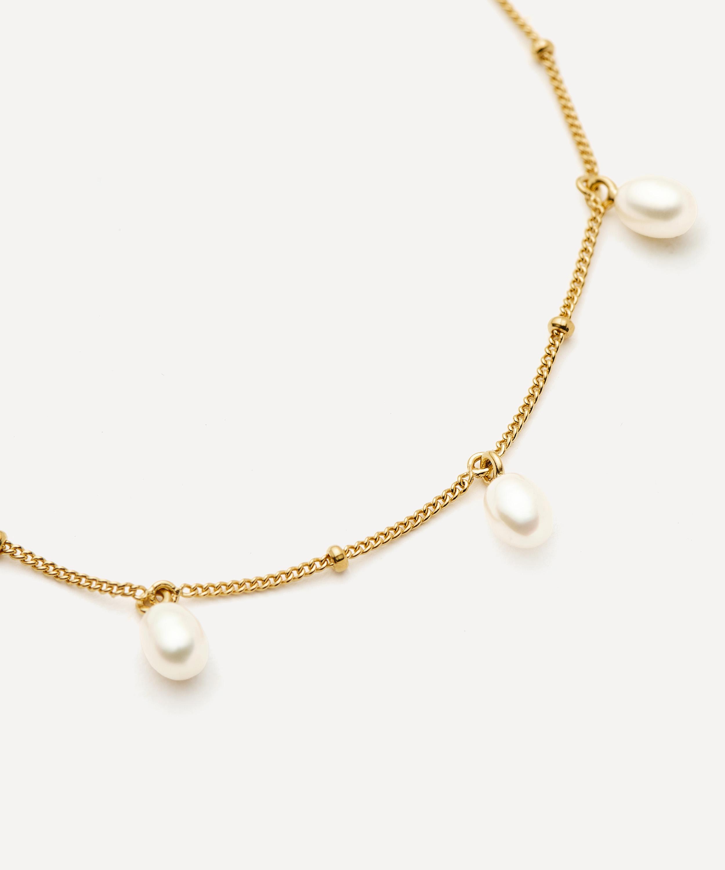 Missoma - 18ct Gold-Plated Vermeil Silver Baya Baroque Pearl Chain Bracelet image number 3