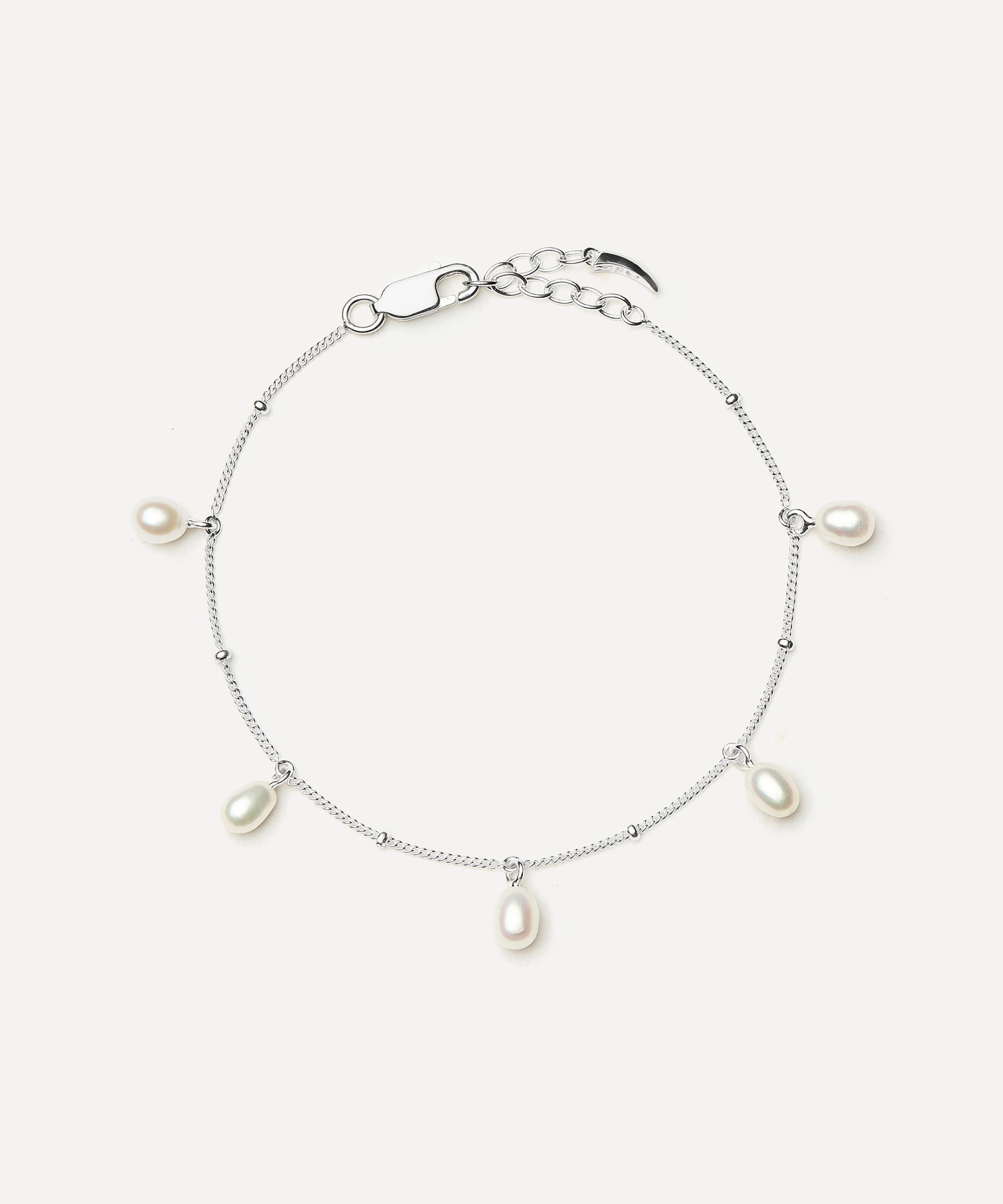 Missoma - Sterling Silver Baya Baroque Pearl Chain Bracelet
