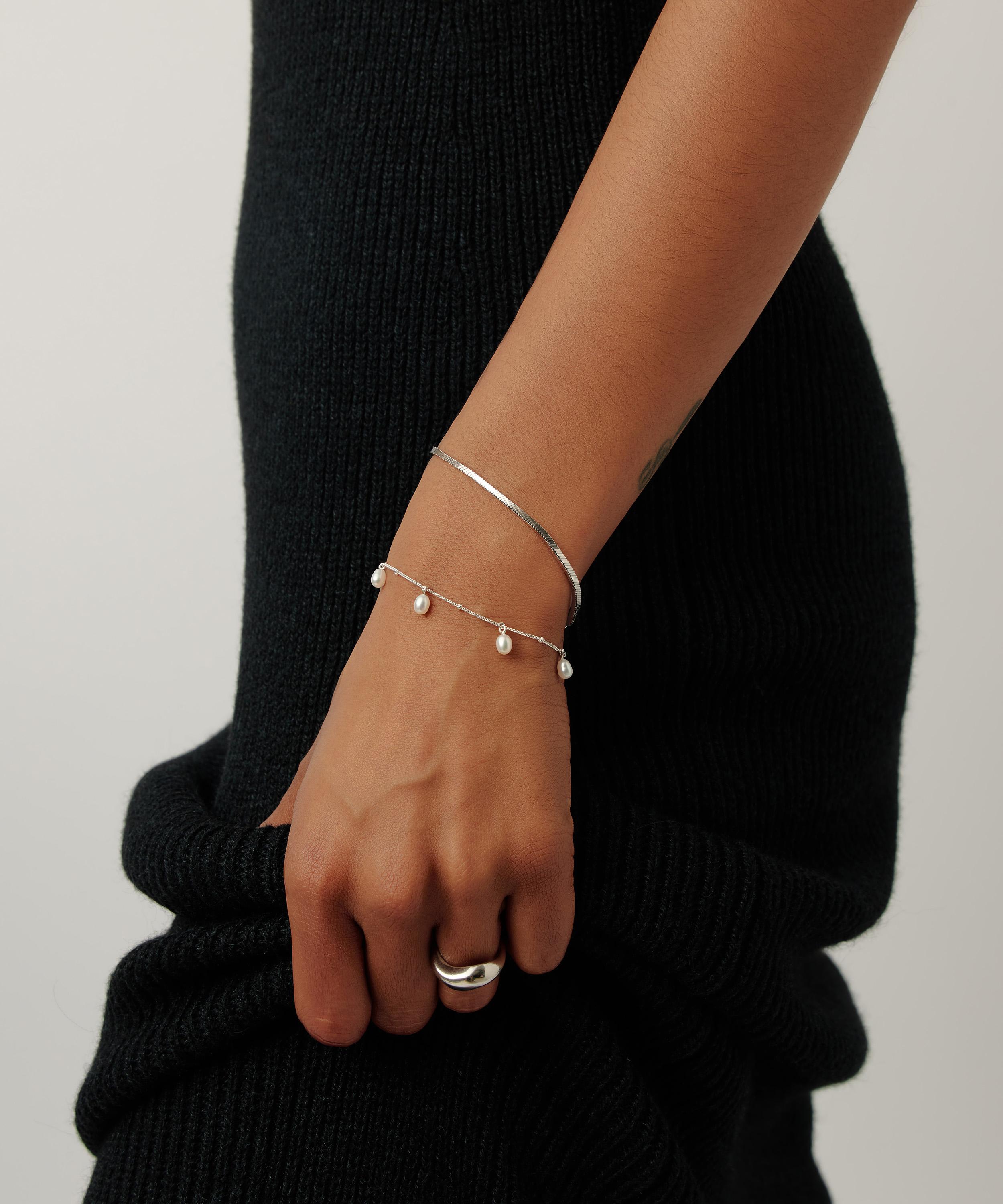 Missoma - Sterling Silver Baya Baroque Pearl Chain Bracelet image number 1