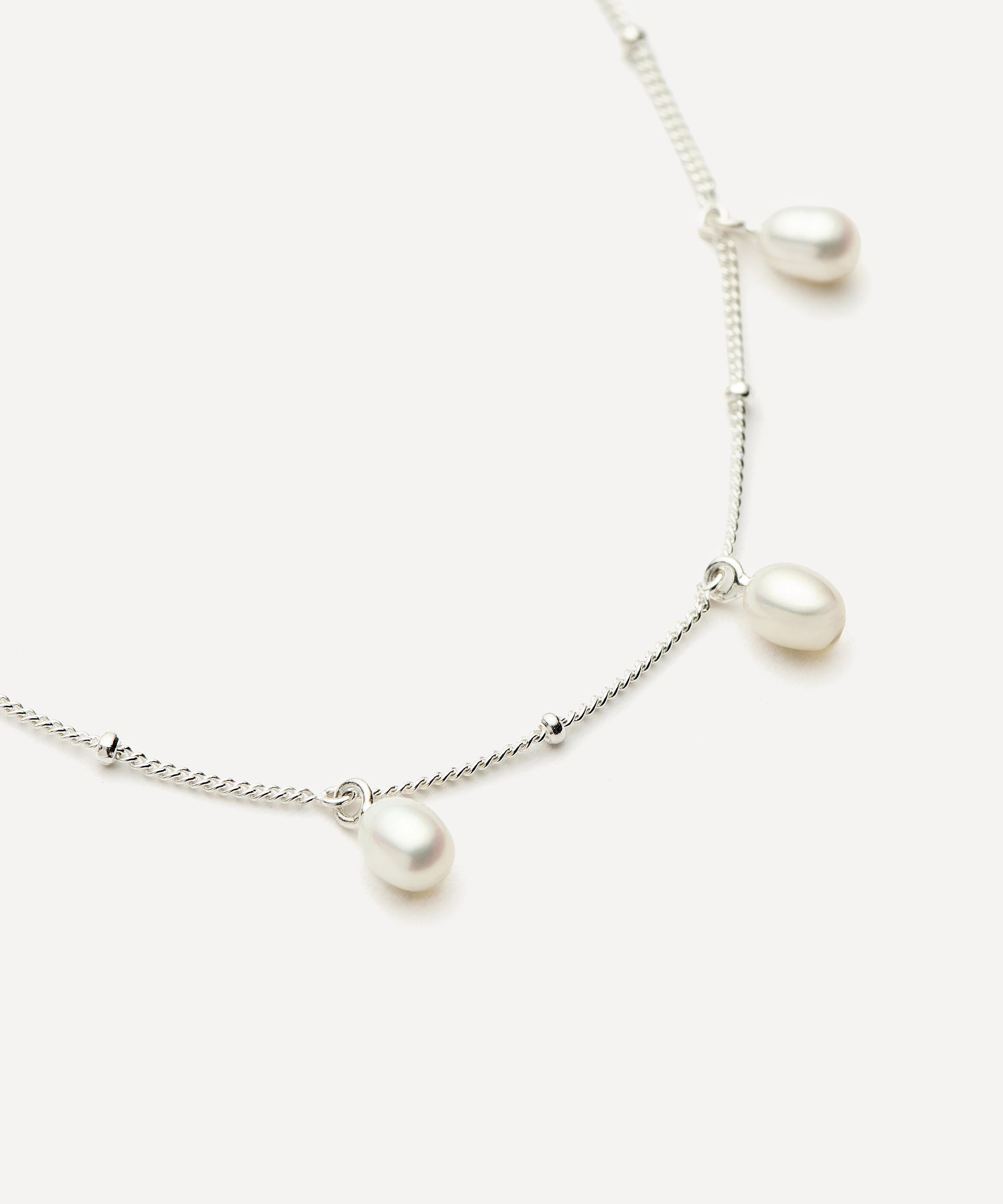 Missoma - Sterling Silver Baya Baroque Pearl Chain Bracelet image number 3