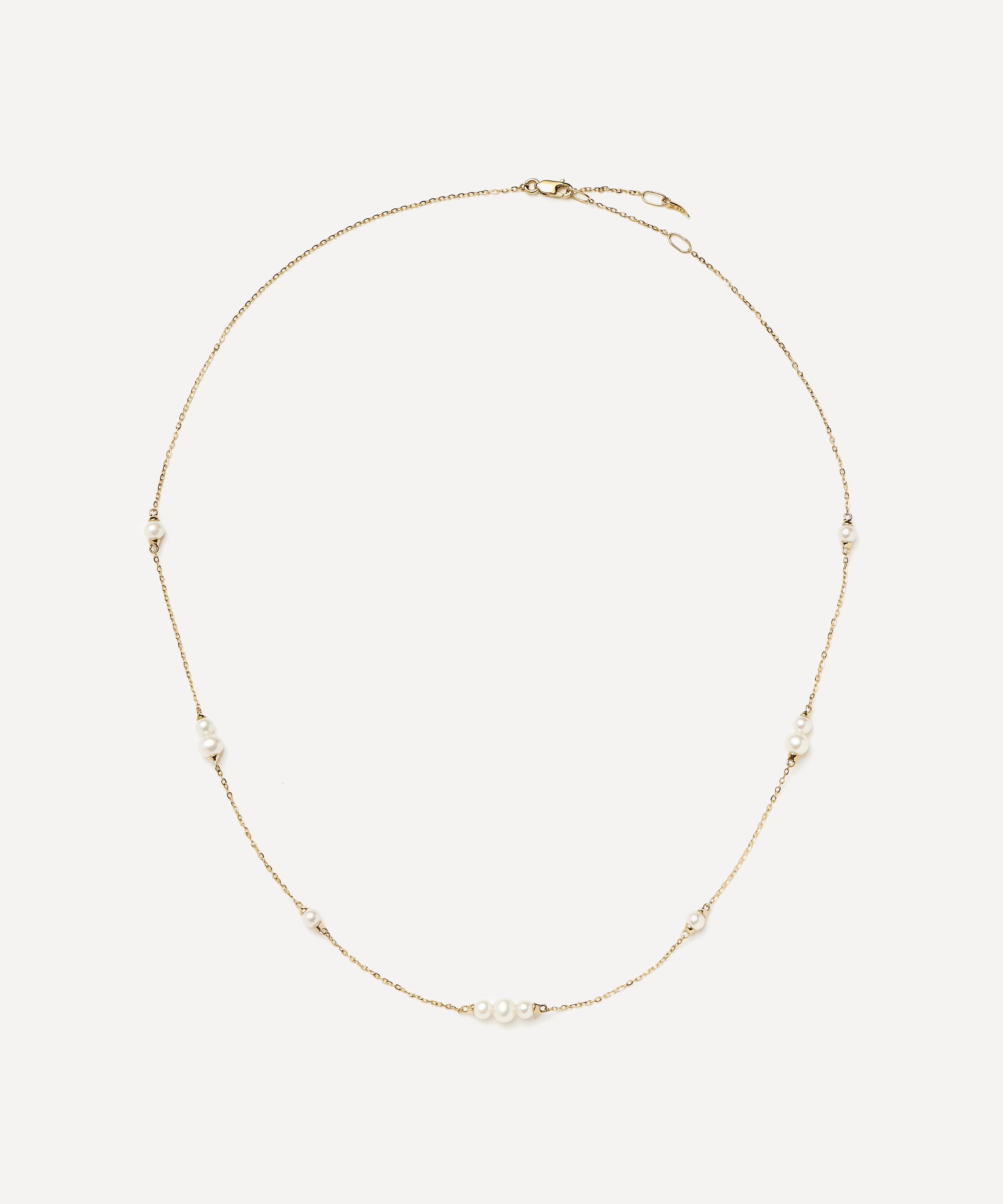 Missoma - 14ct Gold Fine Pearl Chain Necklace