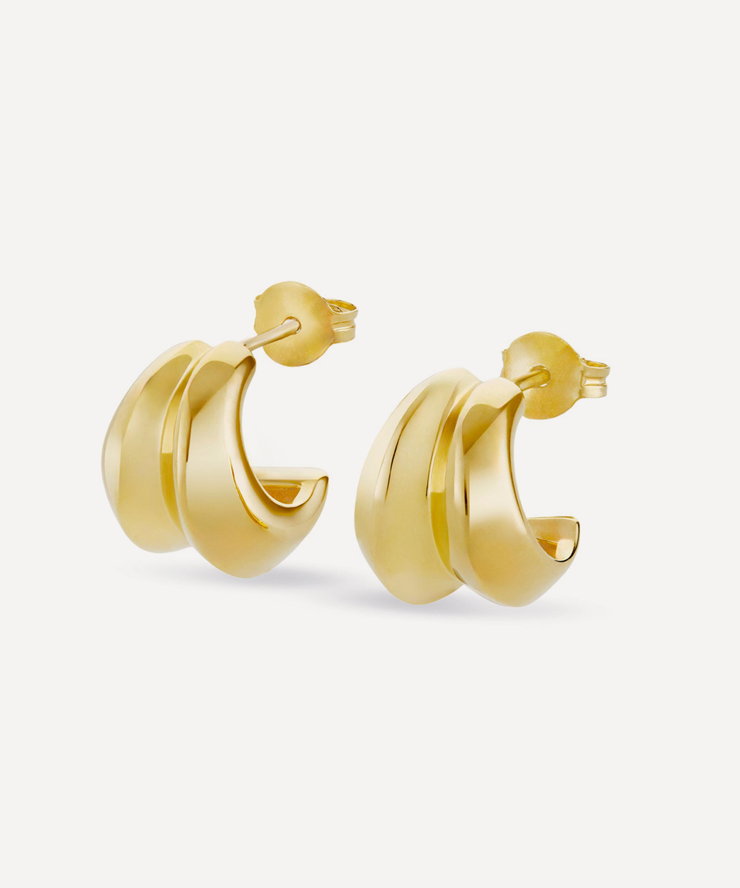 Dinny Hall - 18ct Gold-Plated Vermeil Silver Iceni Double Hoop Earrings image number 0