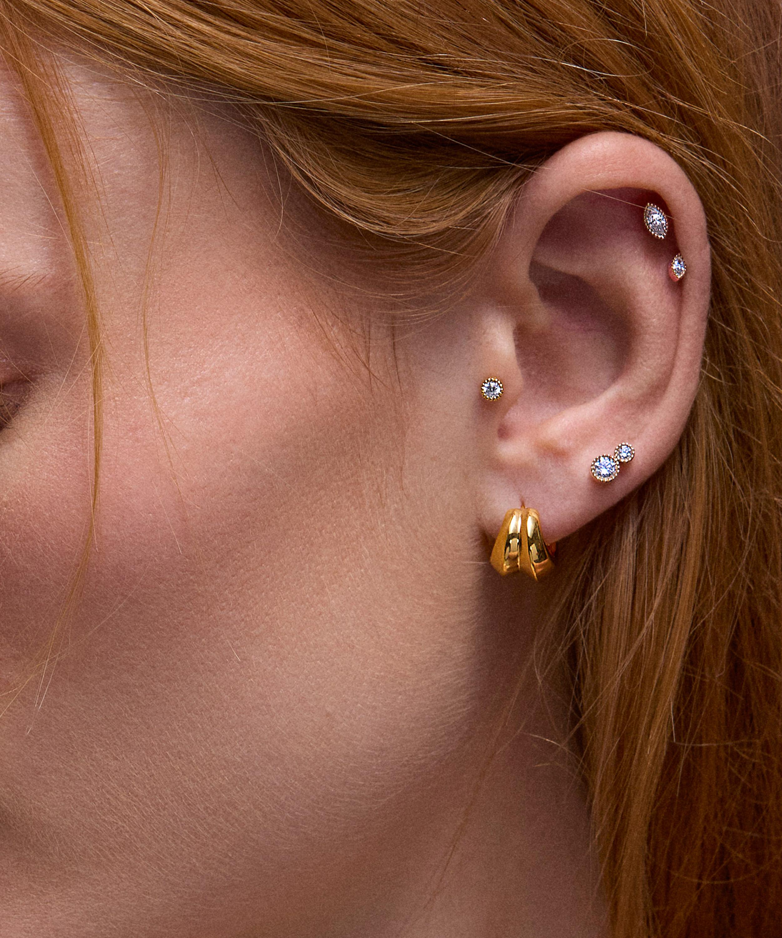Dinny Hall - 18ct Gold-Plated Vermeil Silver Iceni Double Hoop Earrings image number 1