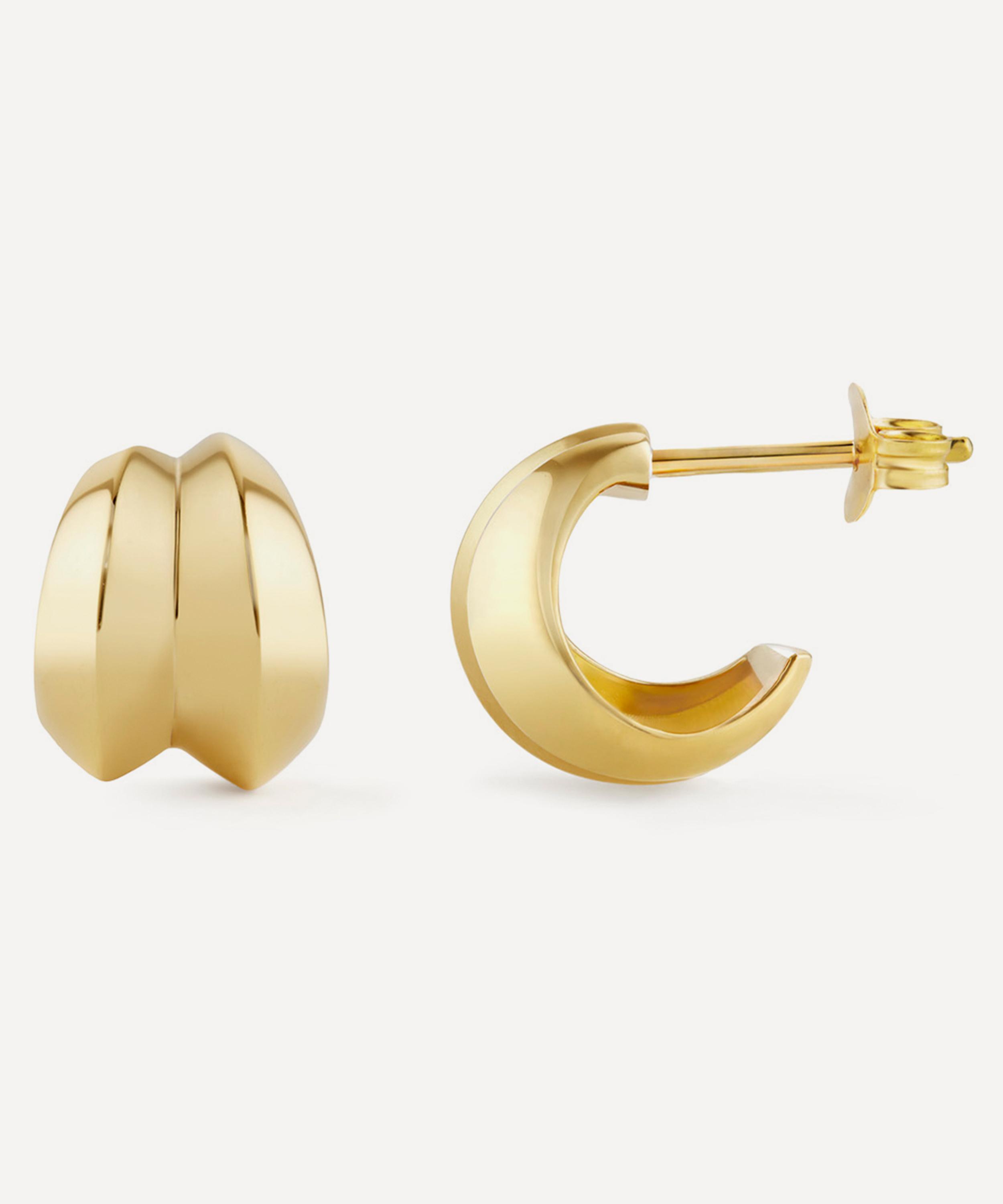 Dinny Hall - 18ct Gold-Plated Vermeil Silver Iceni Double Hoop Earrings image number 2