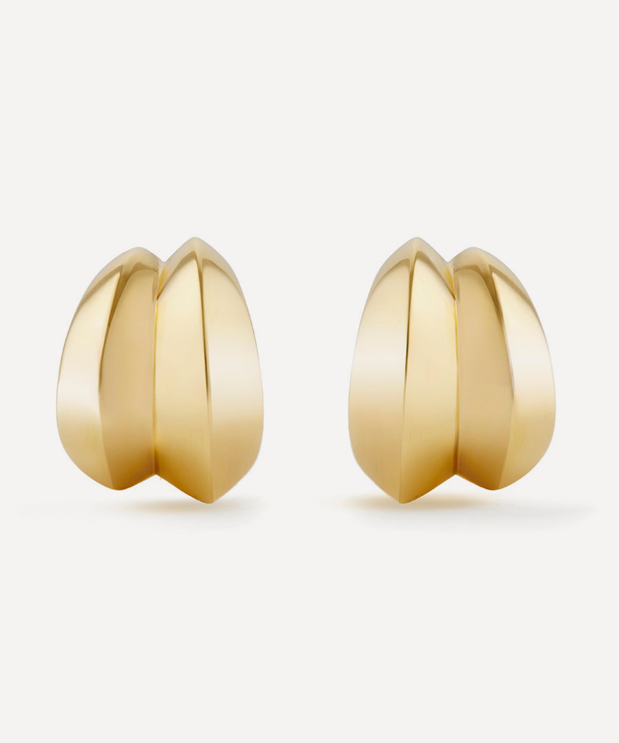 Dinny Hall - 18ct Gold-Plated Vermeil Silver Iceni Medium Double Hoop Earrings image number 2