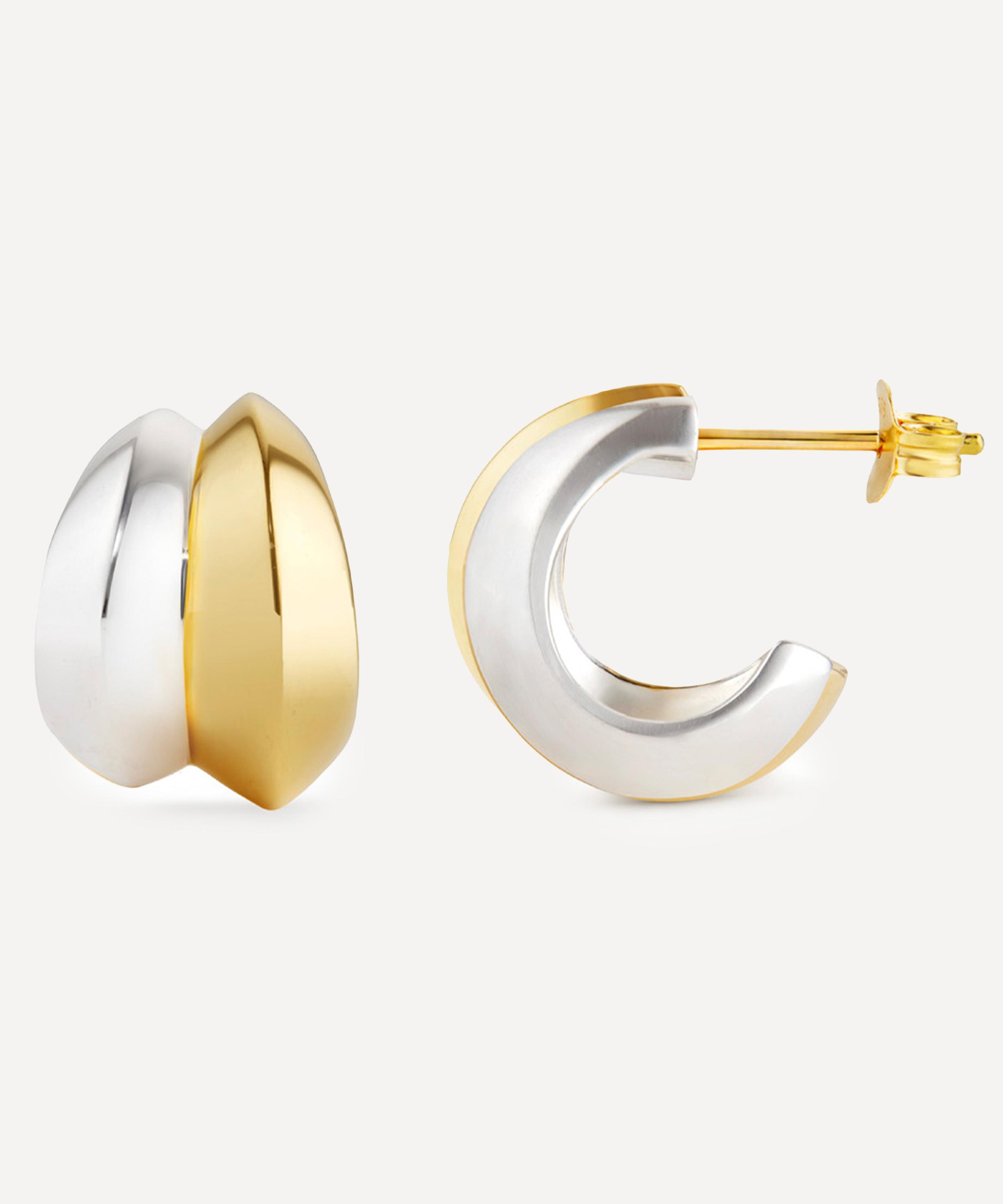 Dinny Hall - Mixed Metal Iceni Medium Double Hoop Earrings image number 2