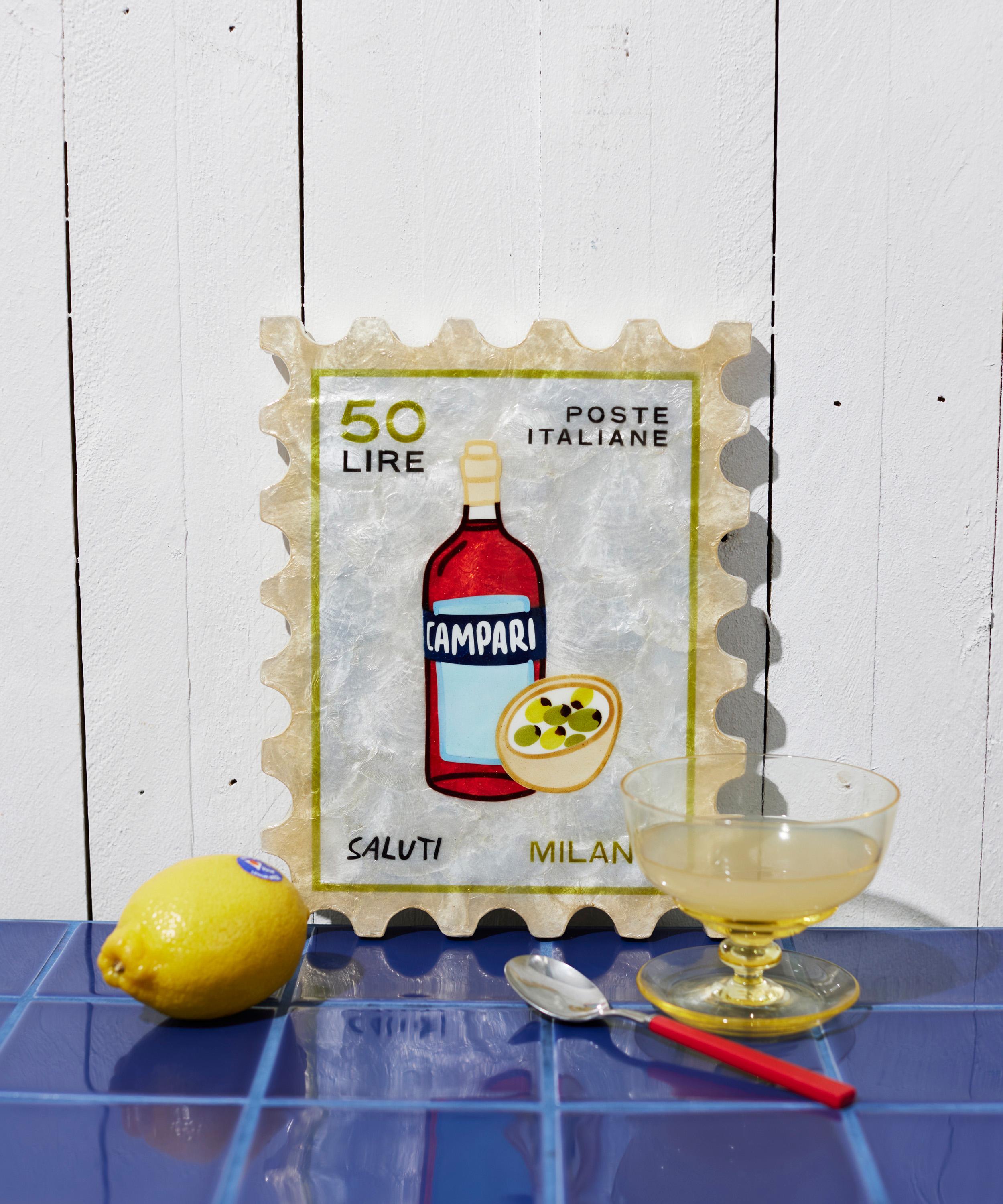 Jones & Co - Campari Stamp Tile Art image number 1