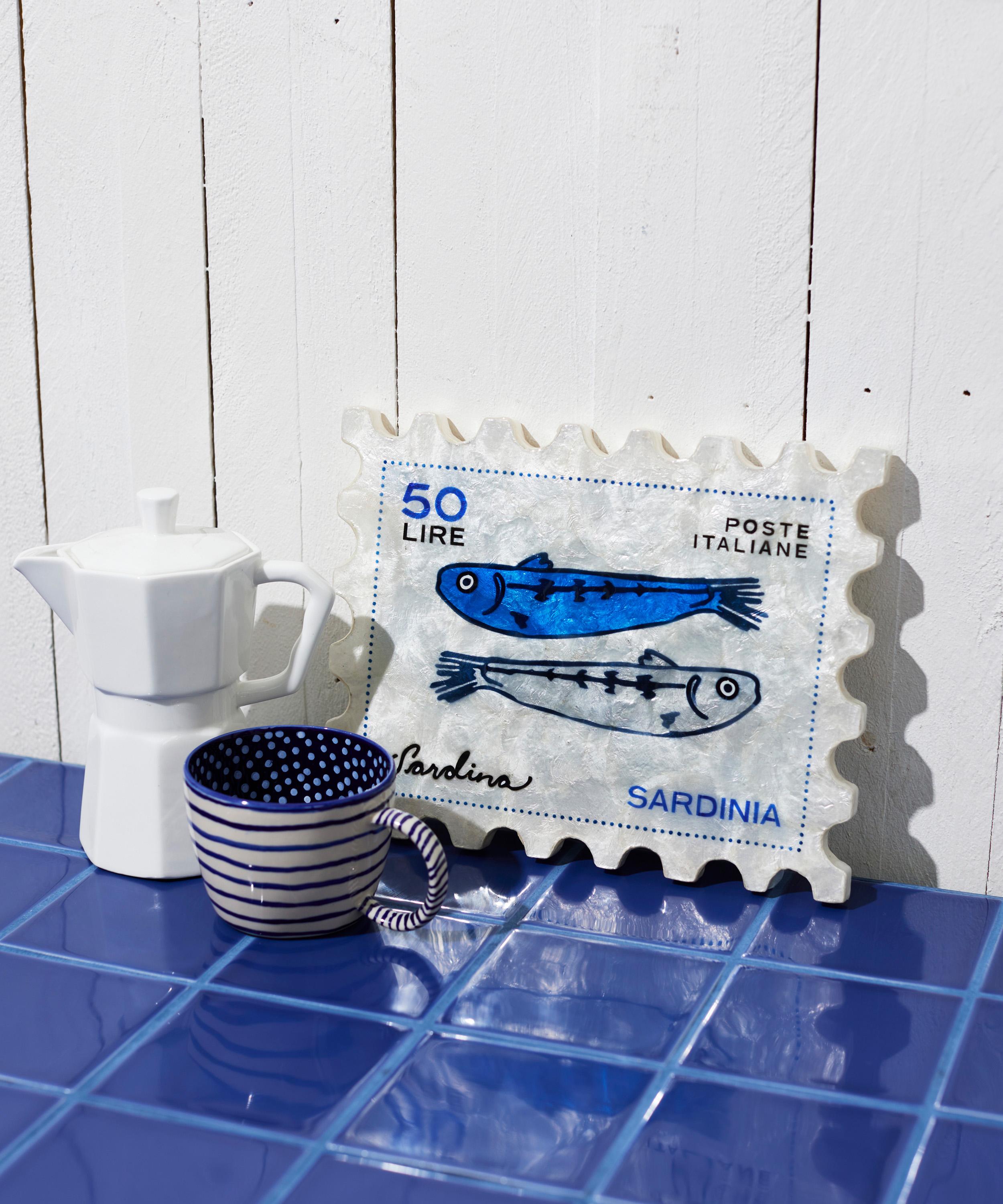 Jones & Co - Sardinia Stamp Tile Art image number 1