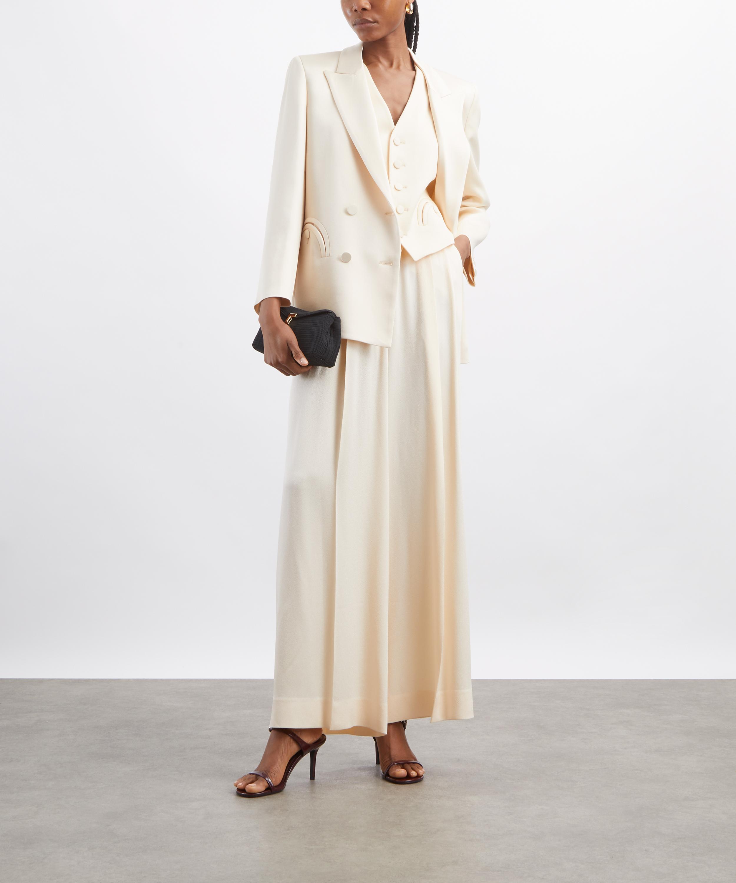 BLAZ&Eacute; Milano - Novalis Double-Breasted Oversized Ivory Blazer image number 1