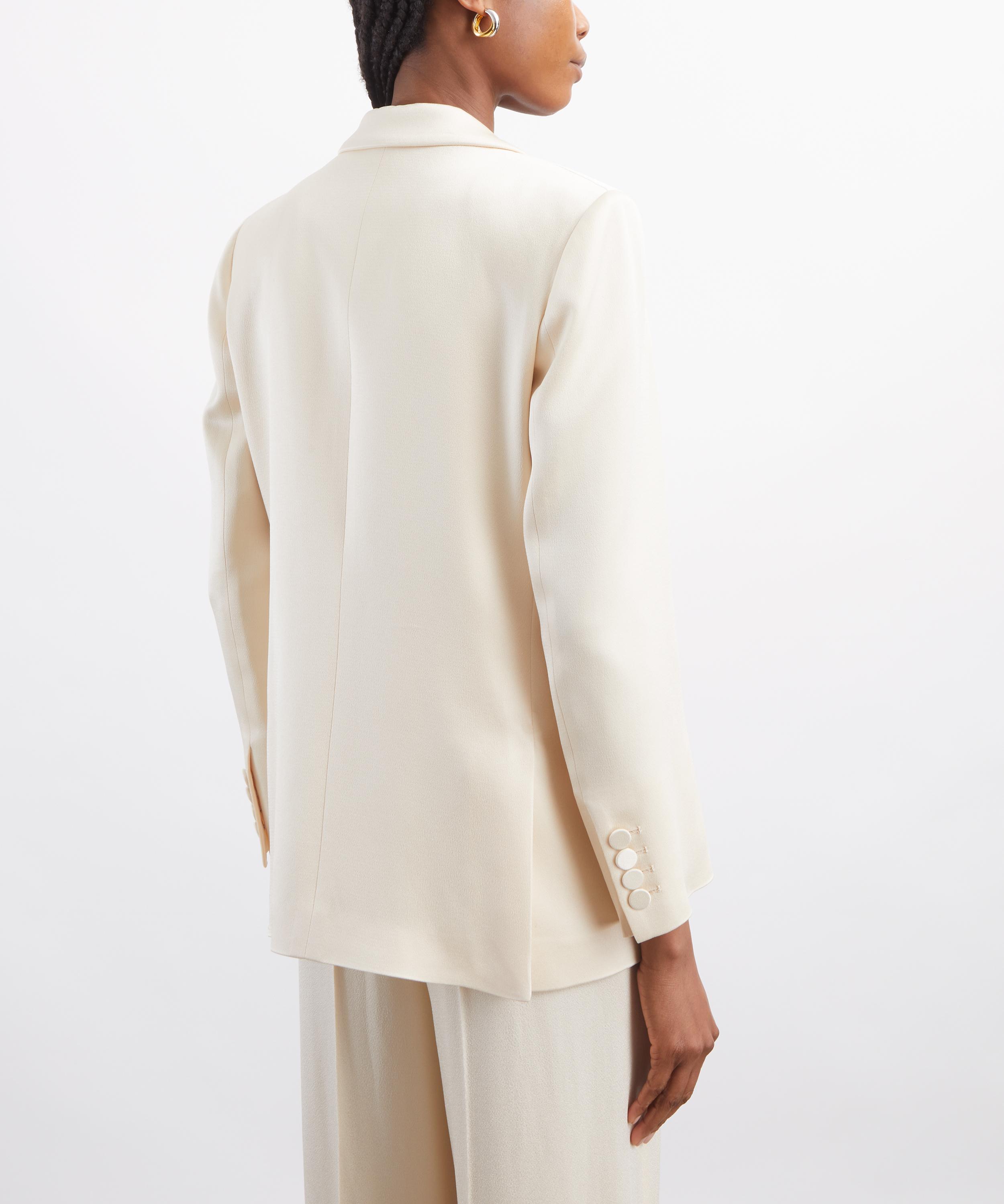 BLAZ&Eacute; Milano - Novalis Double-Breasted Oversized Ivory Blazer image number 3