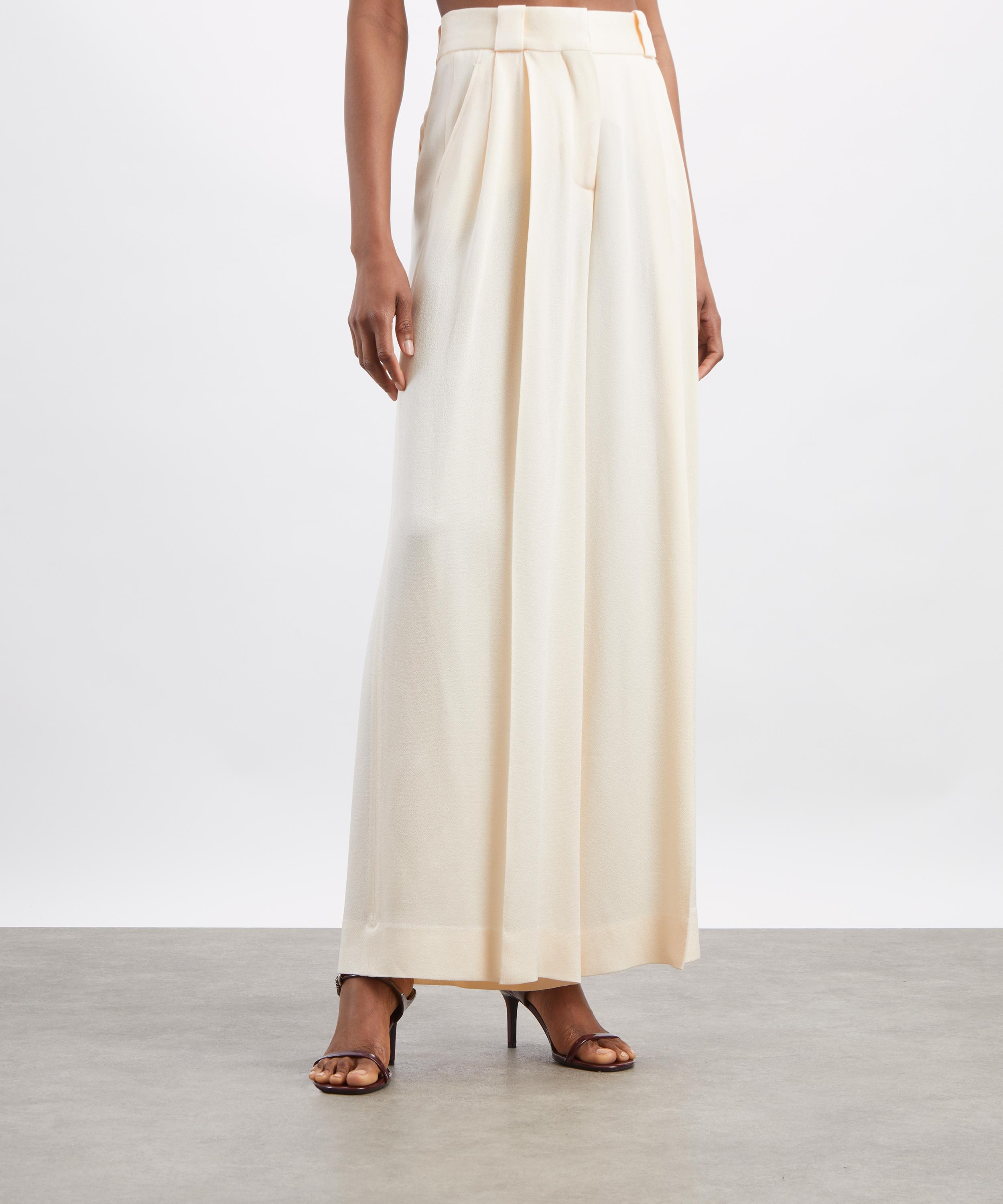 BLAZ&Eacute; Milano - Novalis Husi Ivory Palazzo Trousers image number 2