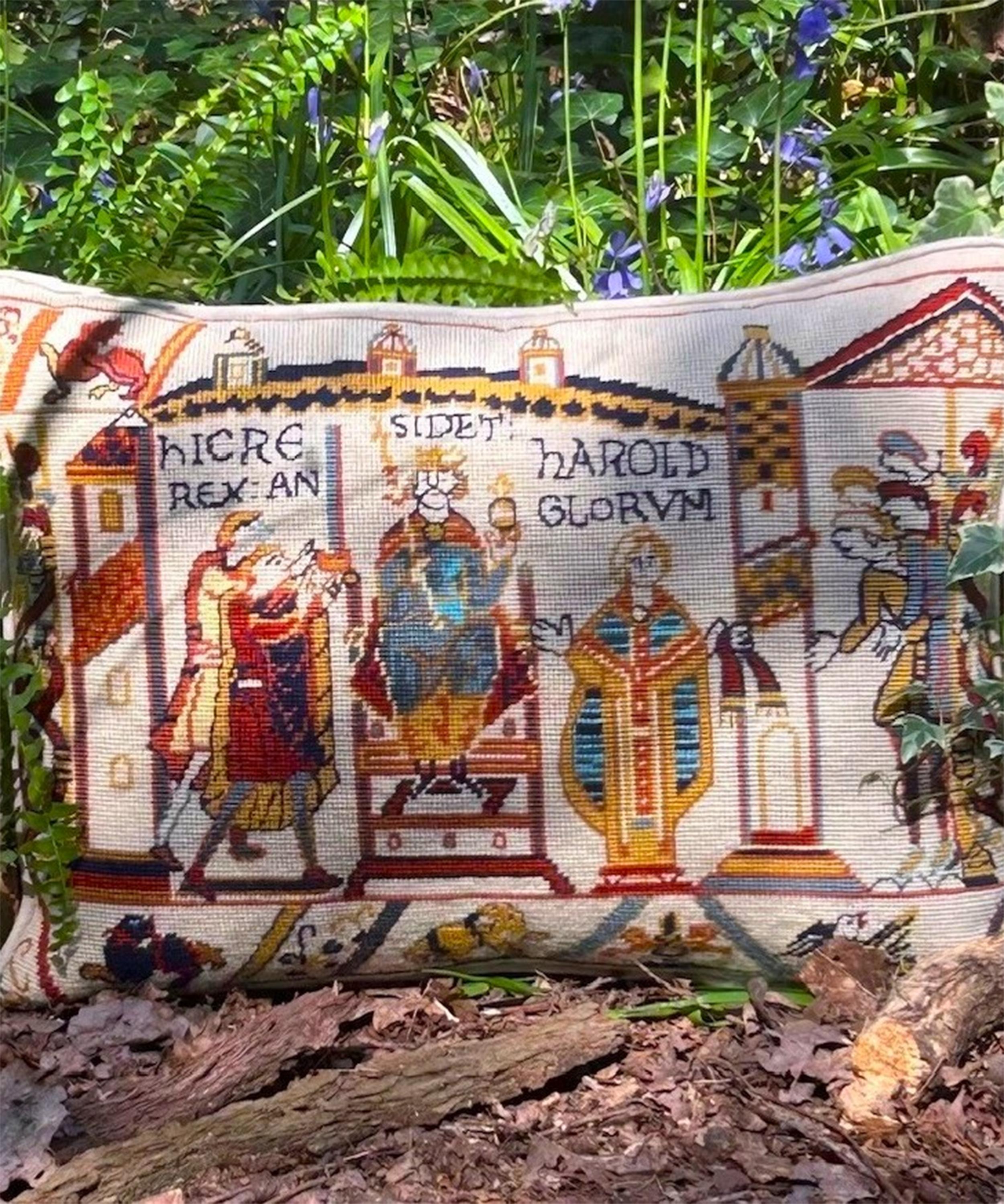 Glorafilia - Bayeaux Tapestry The Coronation of Harold Needlepoint Kit image number 1
