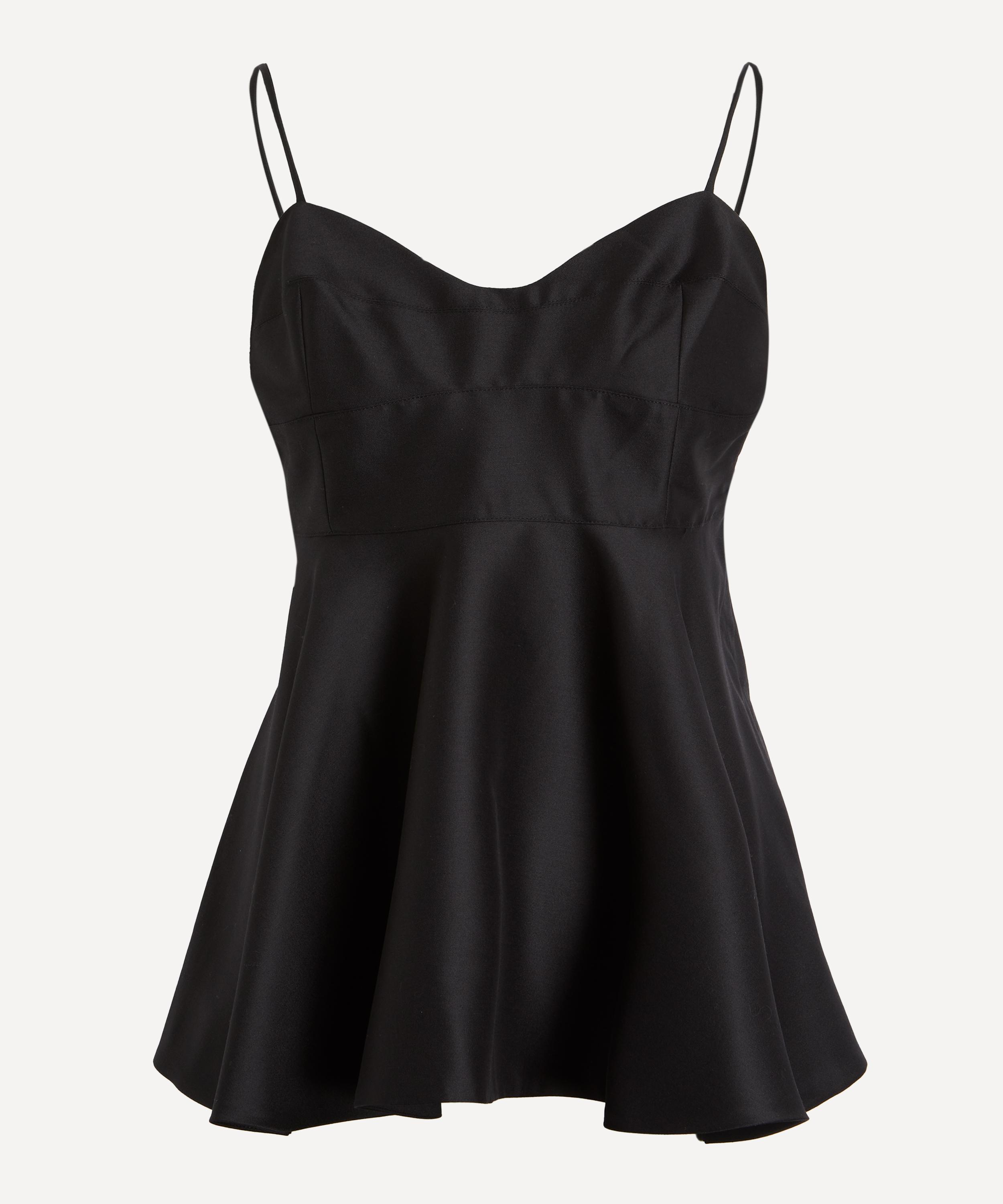 R&oacute;he - Black Bustier Peplum Top