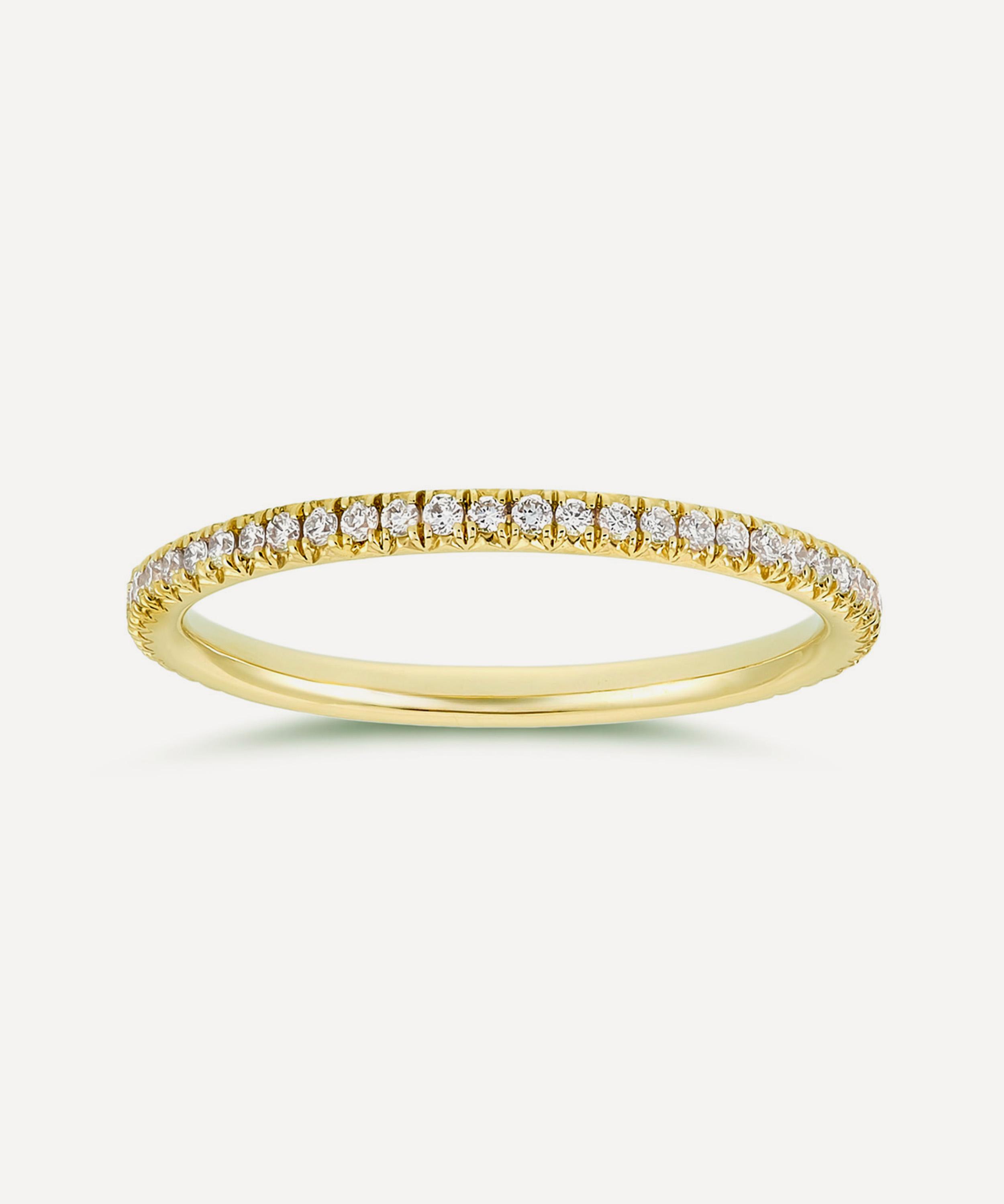Dinny Hall - 9ct Gold Ella Three Quarter Mini Diamond Eternity Ring