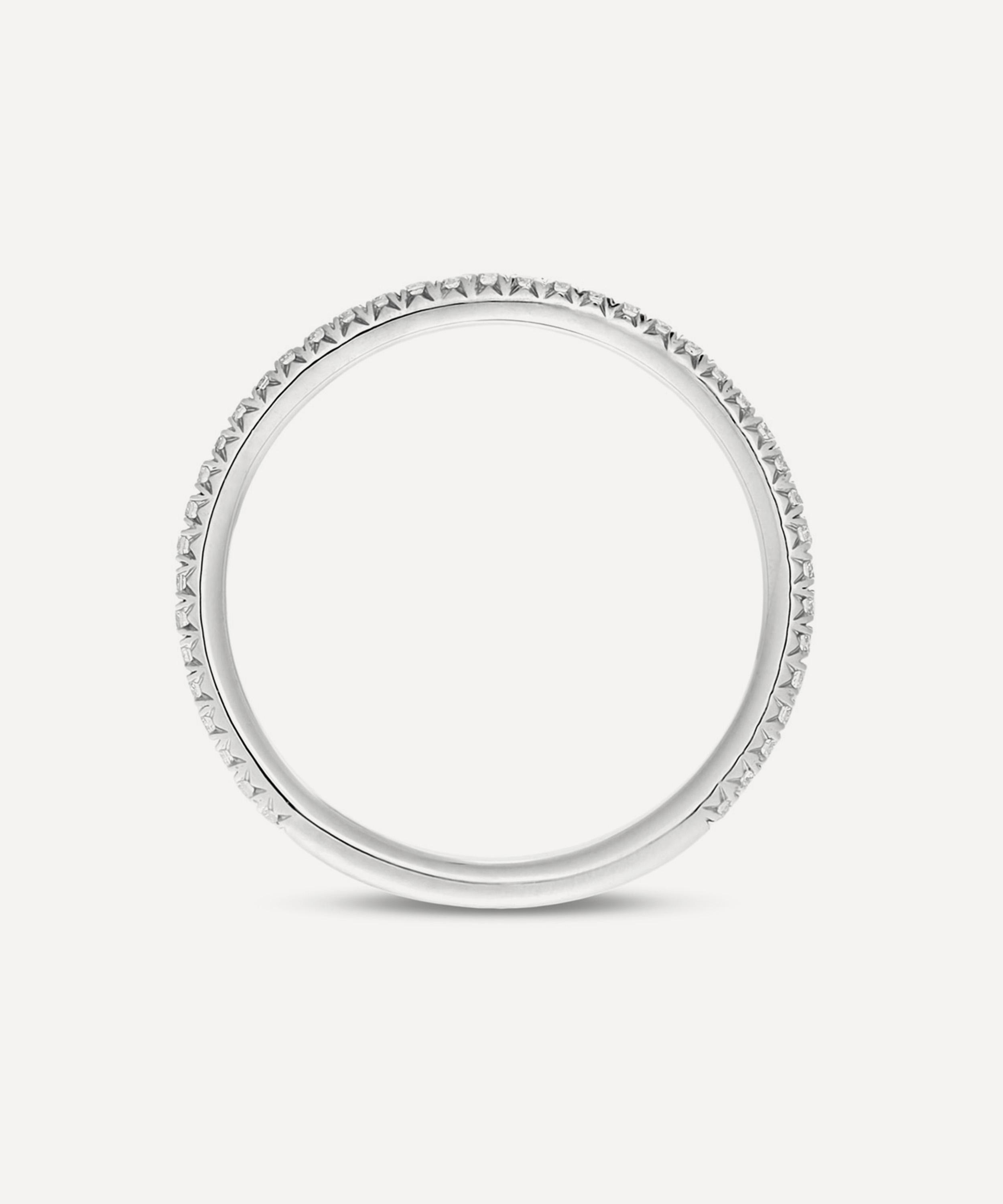 Dinny Hall - 9ct White Gold Ella Three Quarter Mini Diamond Eternity Ring image number 3