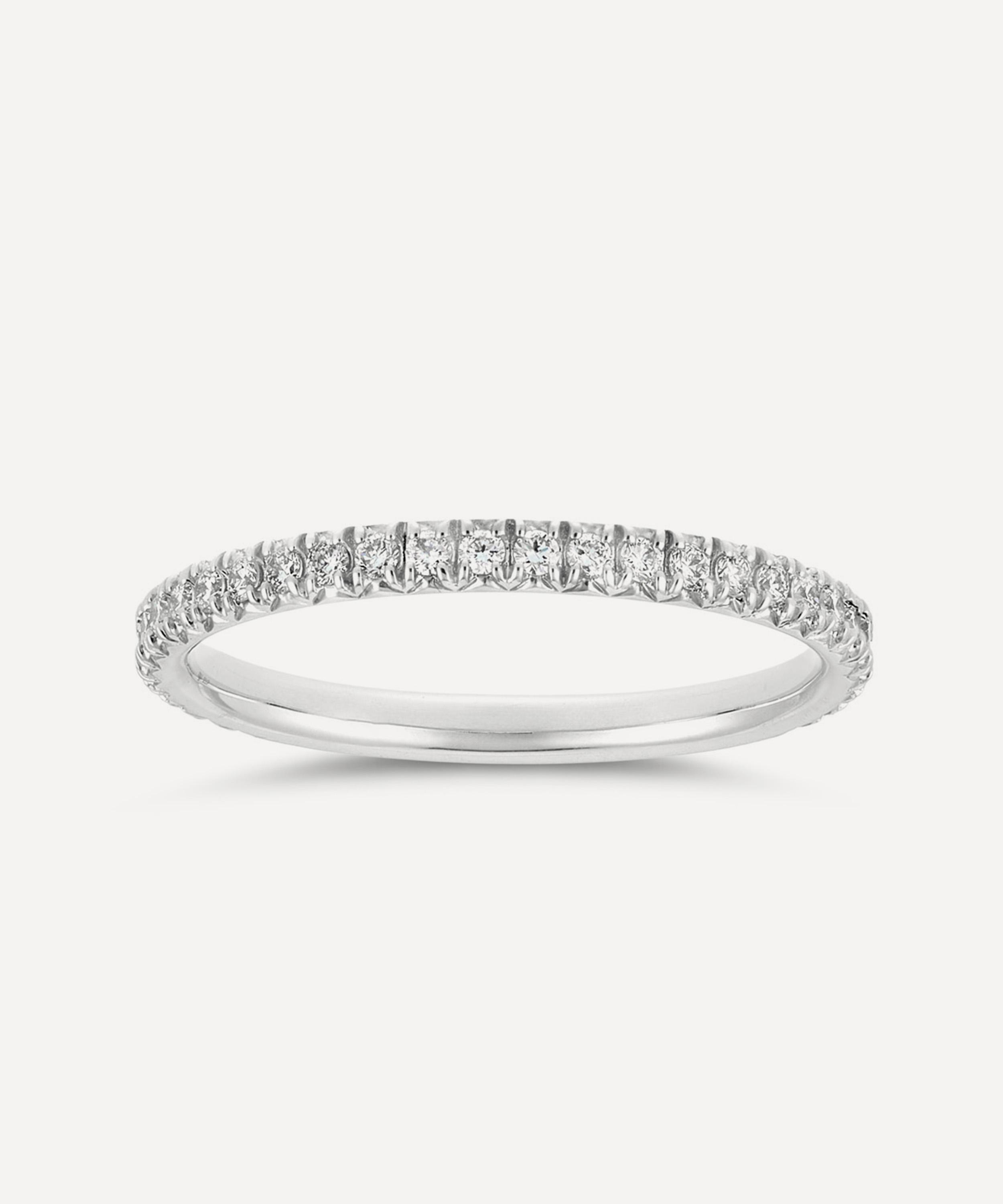 Dinny Hall - 9ct White Gold Ella Three Quarter Small Diamond Eternity Ring