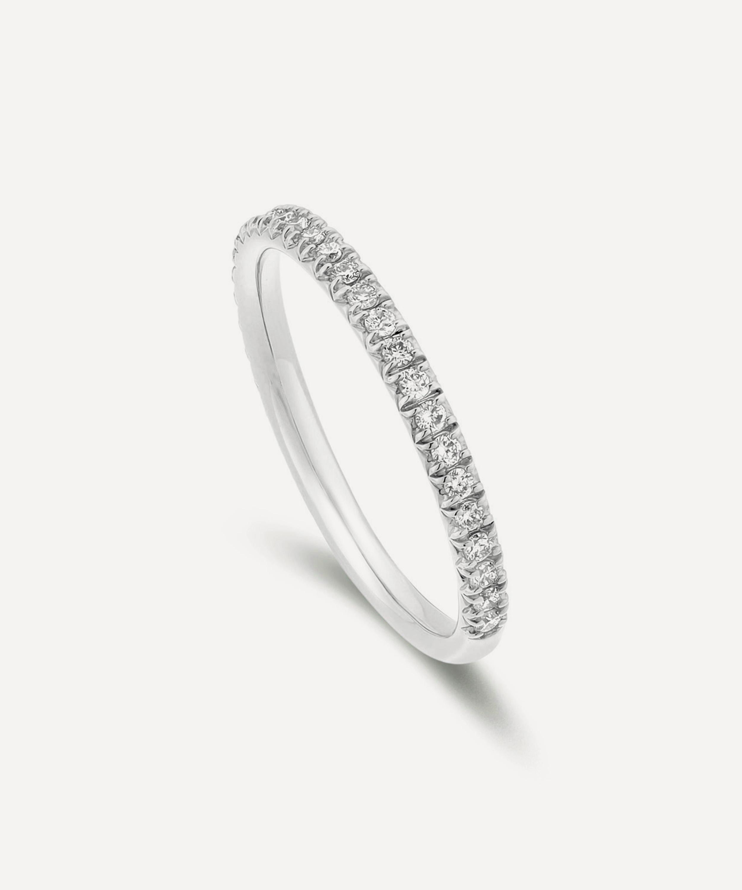Dinny Hall - 9ct White Gold Ella Three Quarter Small Diamond Eternity Ring image number 2