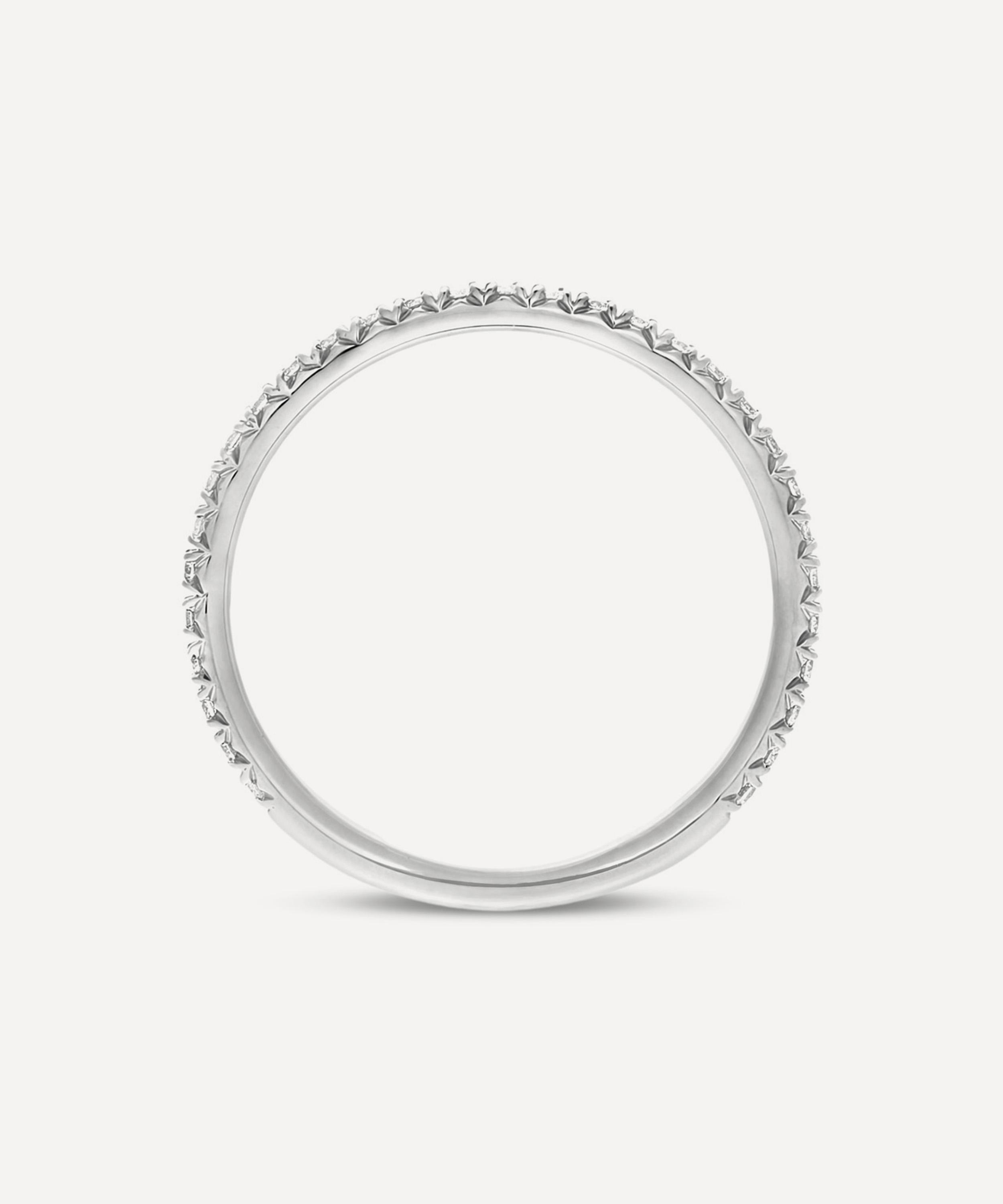 Dinny Hall - 9ct White Gold Ella Three Quarter Small Diamond Eternity Ring image number 3