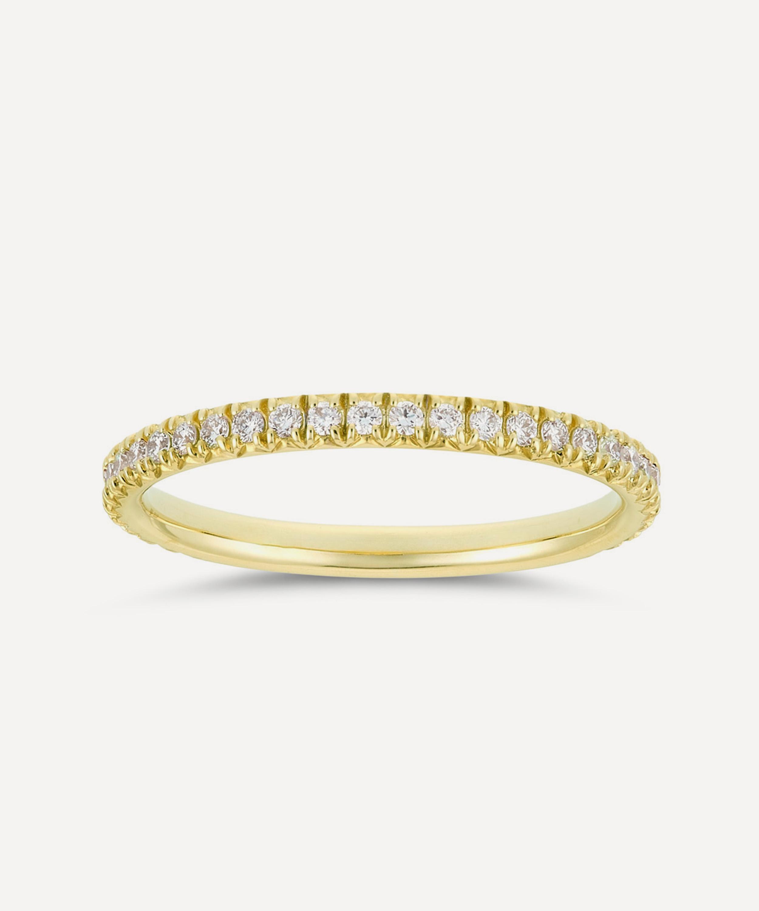 Dinny Hall - 9ct Gold Ella Three Quarter Small Diamond Eternity Ring image number 0