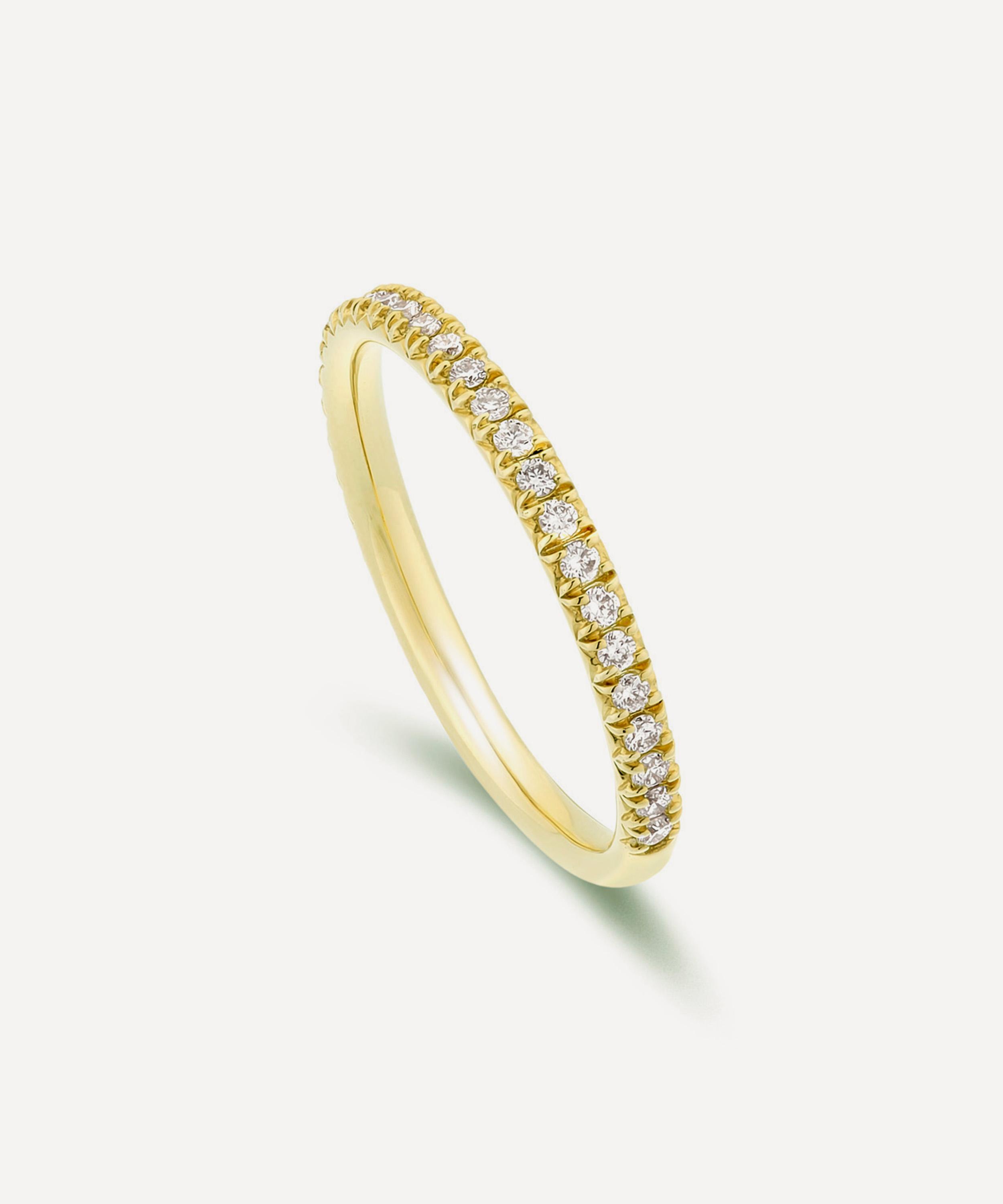 Dinny Hall - 9ct Gold Ella Three Quarter Small Diamond Eternity Ring image number 2