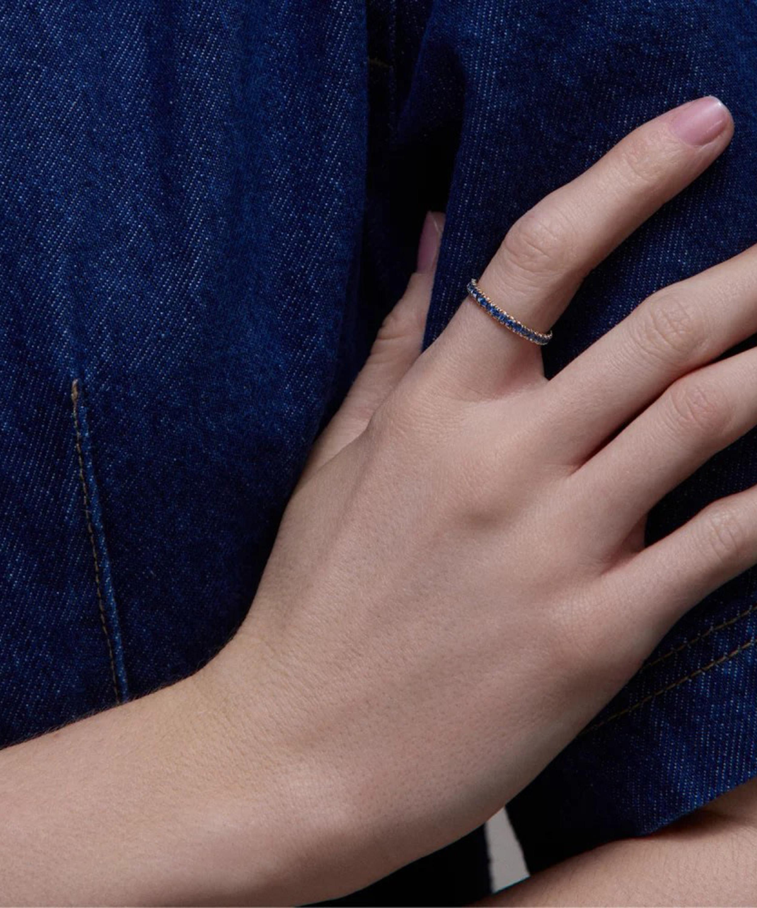 Dinny Hall - 9ct Gold Ella Three Quarter Small Diamond Eternity Ring image number 1