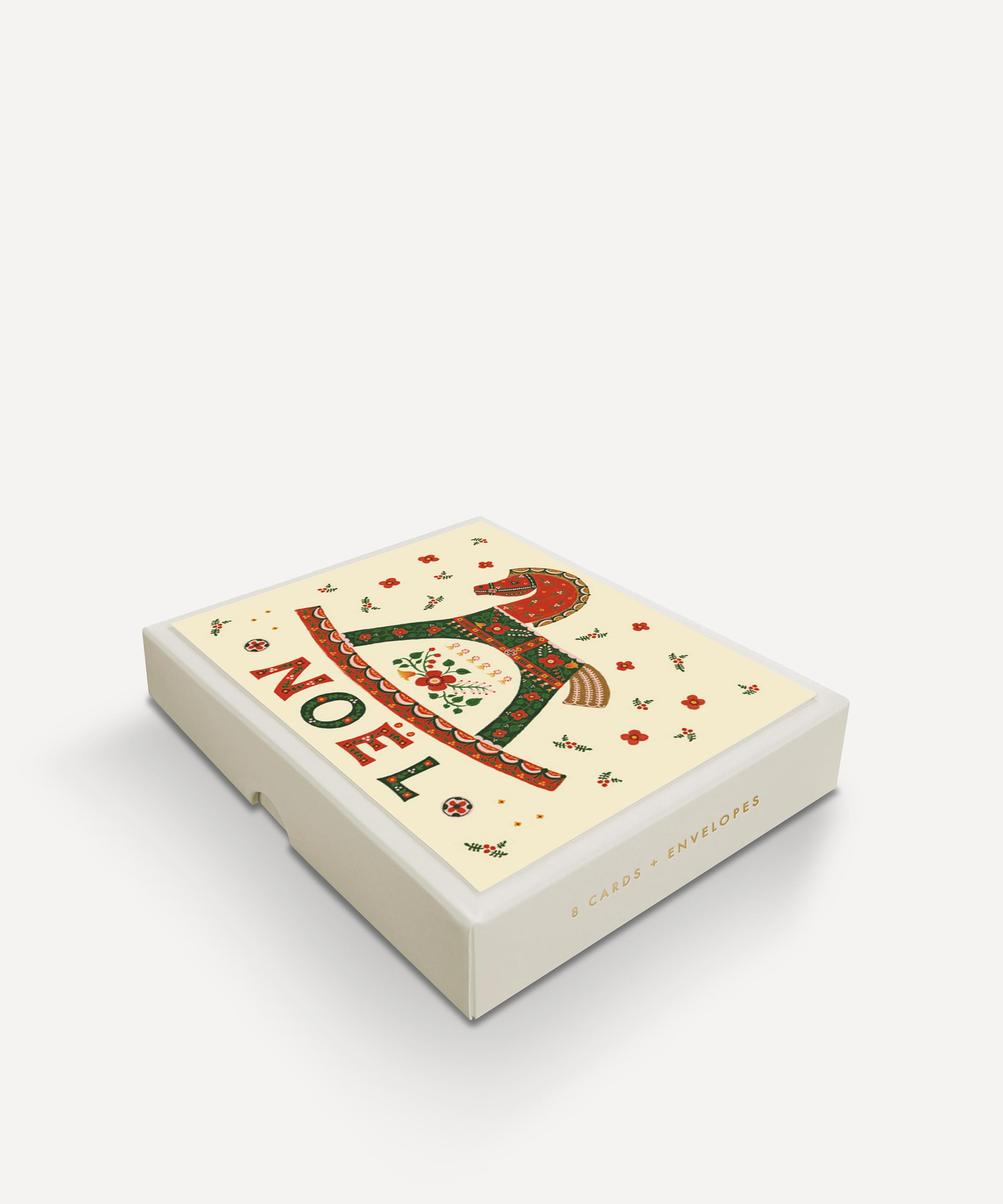 Christmas - Noel Rocking Horse Box Set of 8 Christmas Cards image number 1