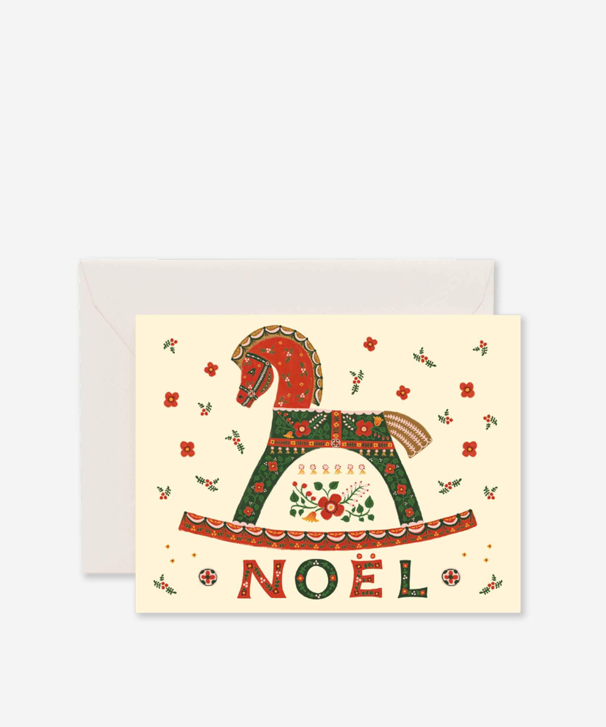 Christmas - Noel Rocking Horse Box Set of 8 Christmas Cards image number 2