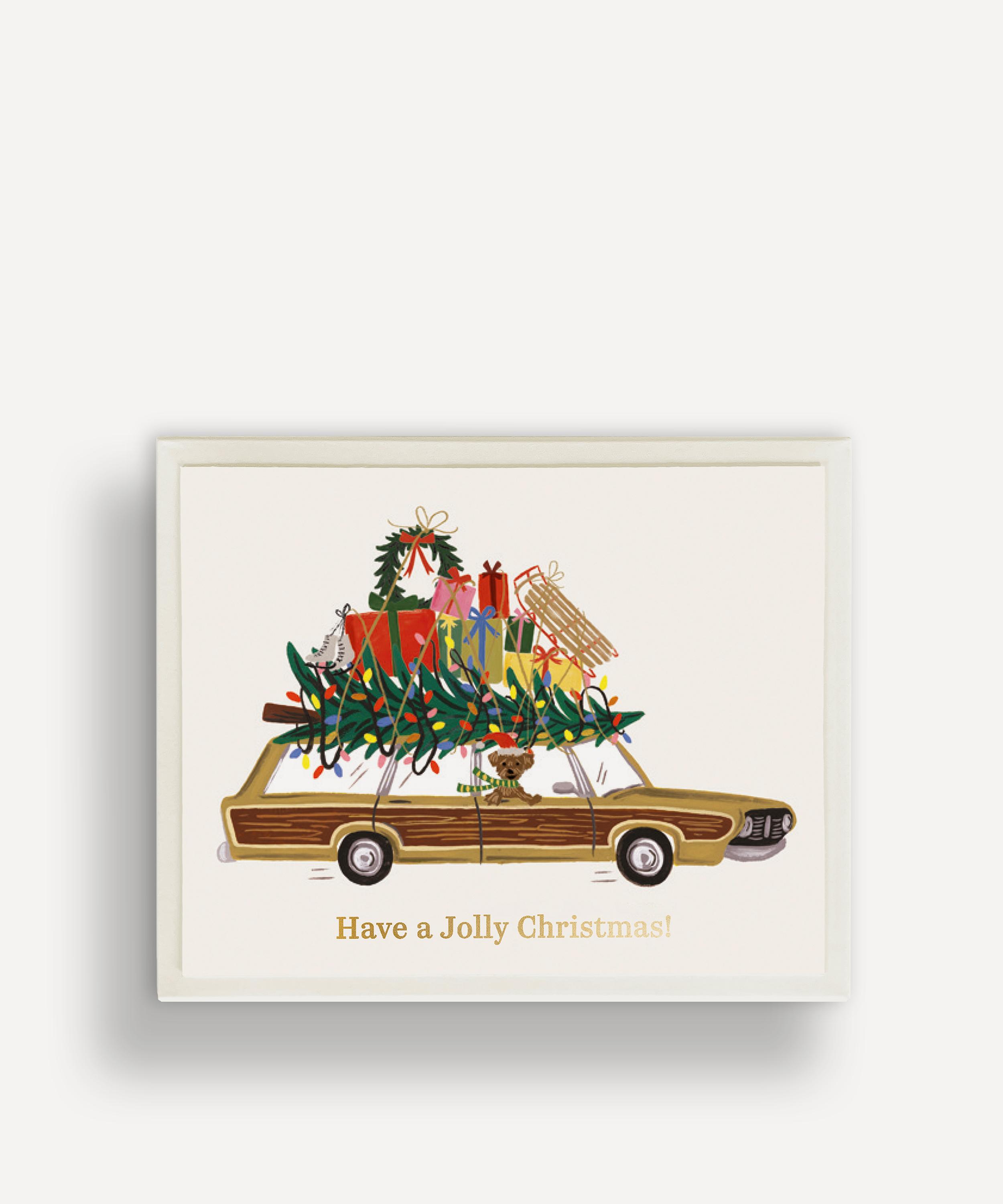 Christmas - Jolly Holiday Wagon Box Set of 8 Christmas Cards image number 0