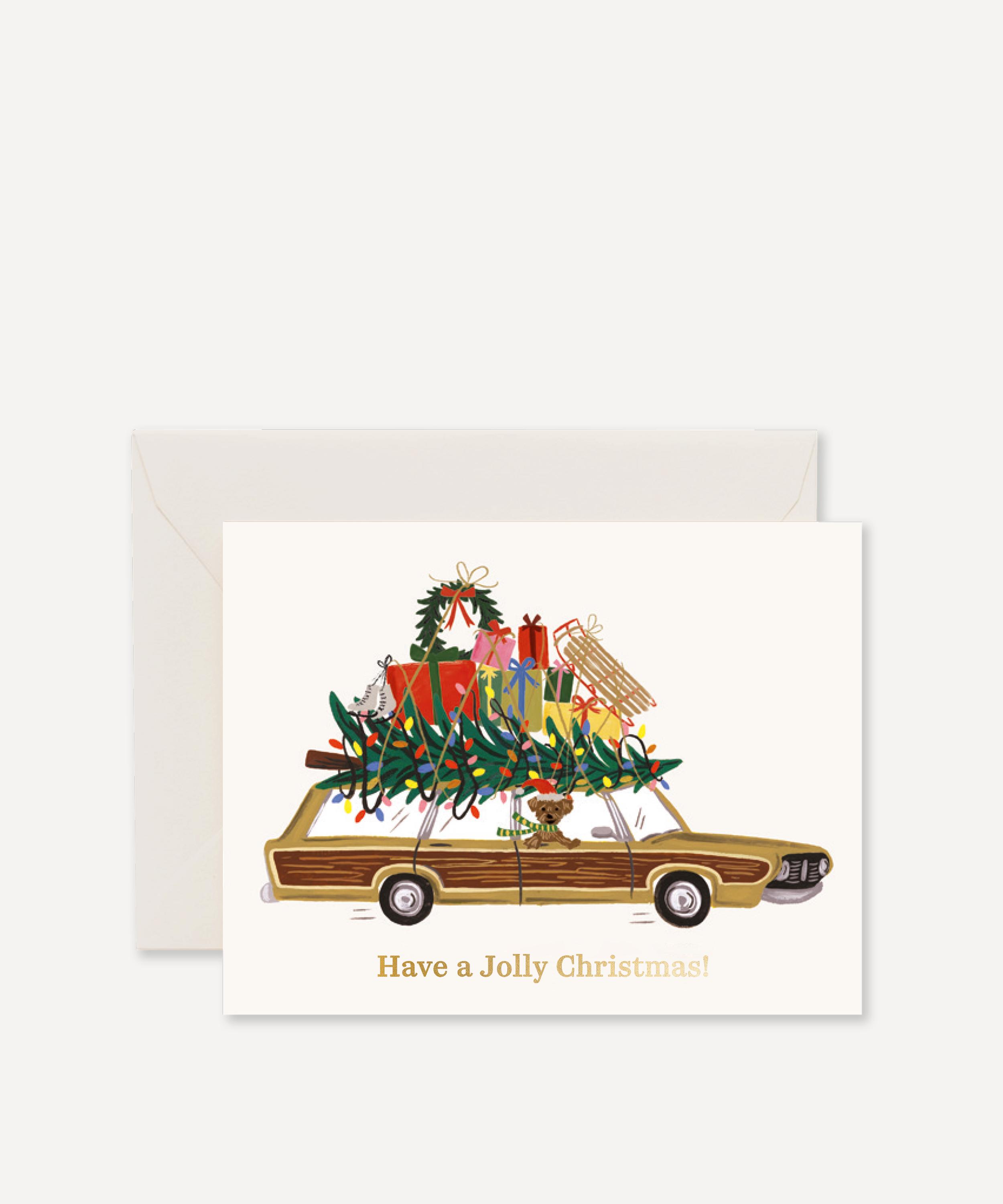 Christmas - Jolly Holiday Wagon Box Set of 8 Christmas Cards image number 2