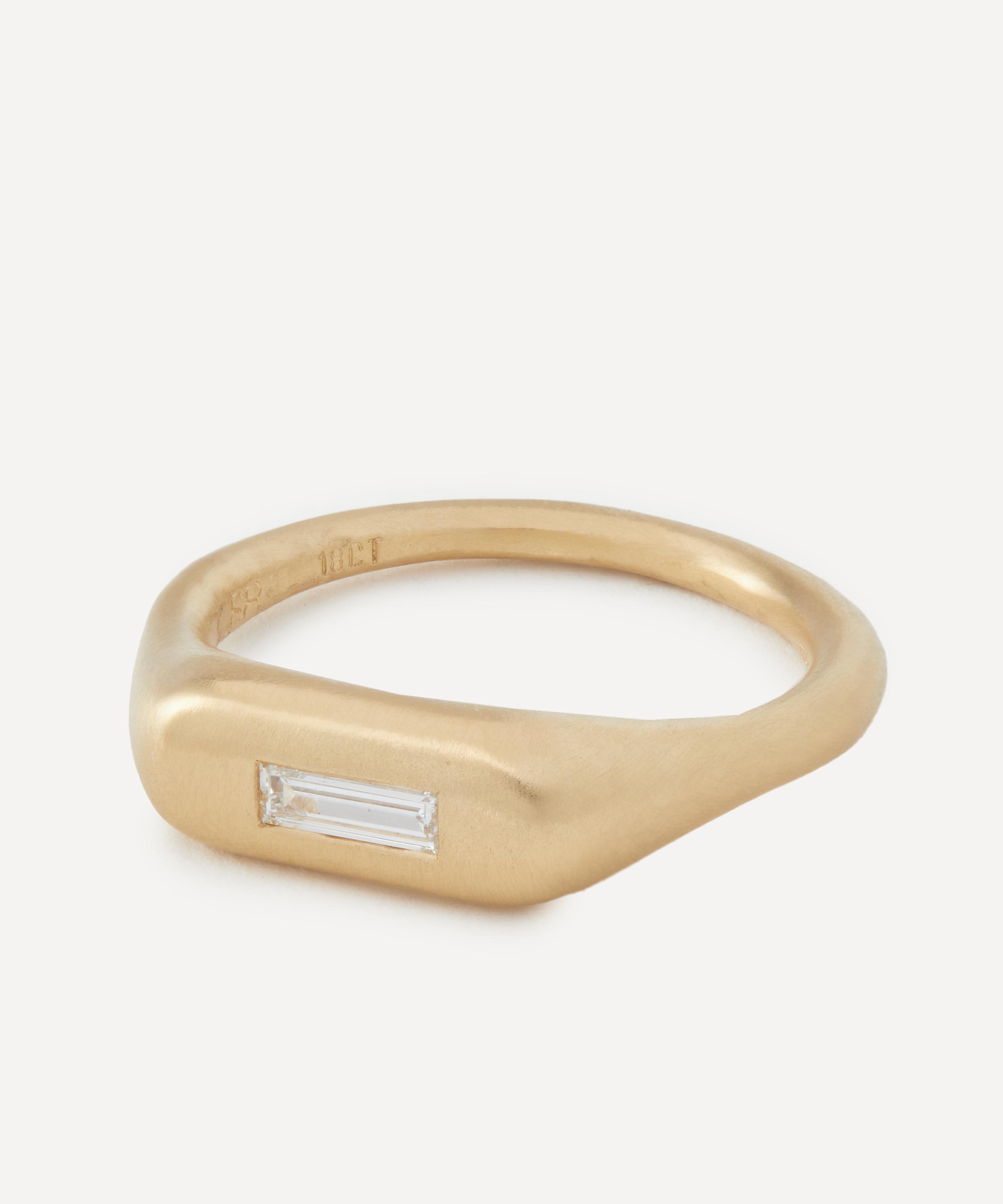 Seb Brown - 18ct Gold Lump Diamond Ring image number 1