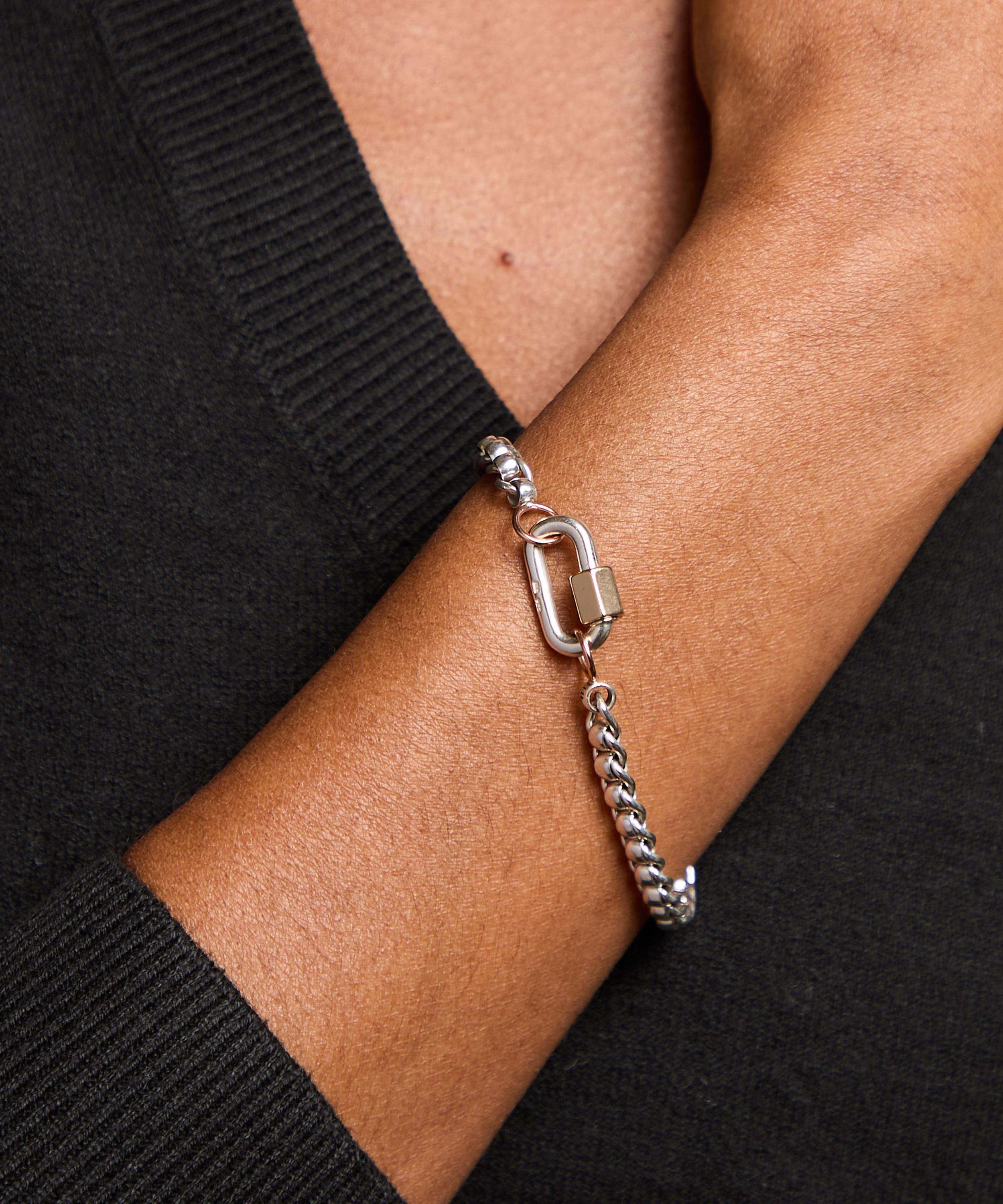 Marla Aaron - Silver Rolling Curb Chain and Chubby Babylock Bracelet image number 1