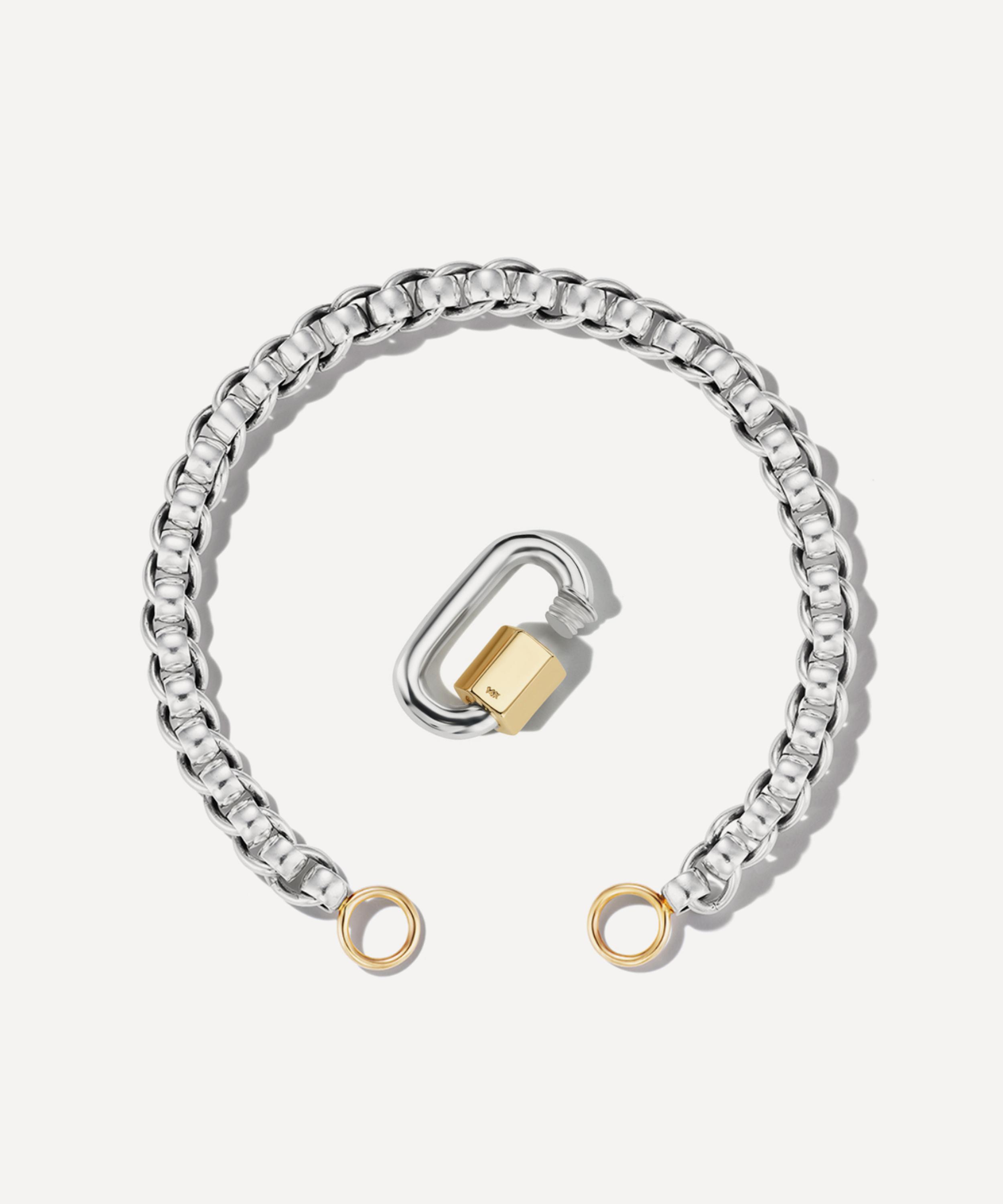 Marla Aaron - Silver Rolling Curb Chain and Chubby Babylock Bracelet image number 2