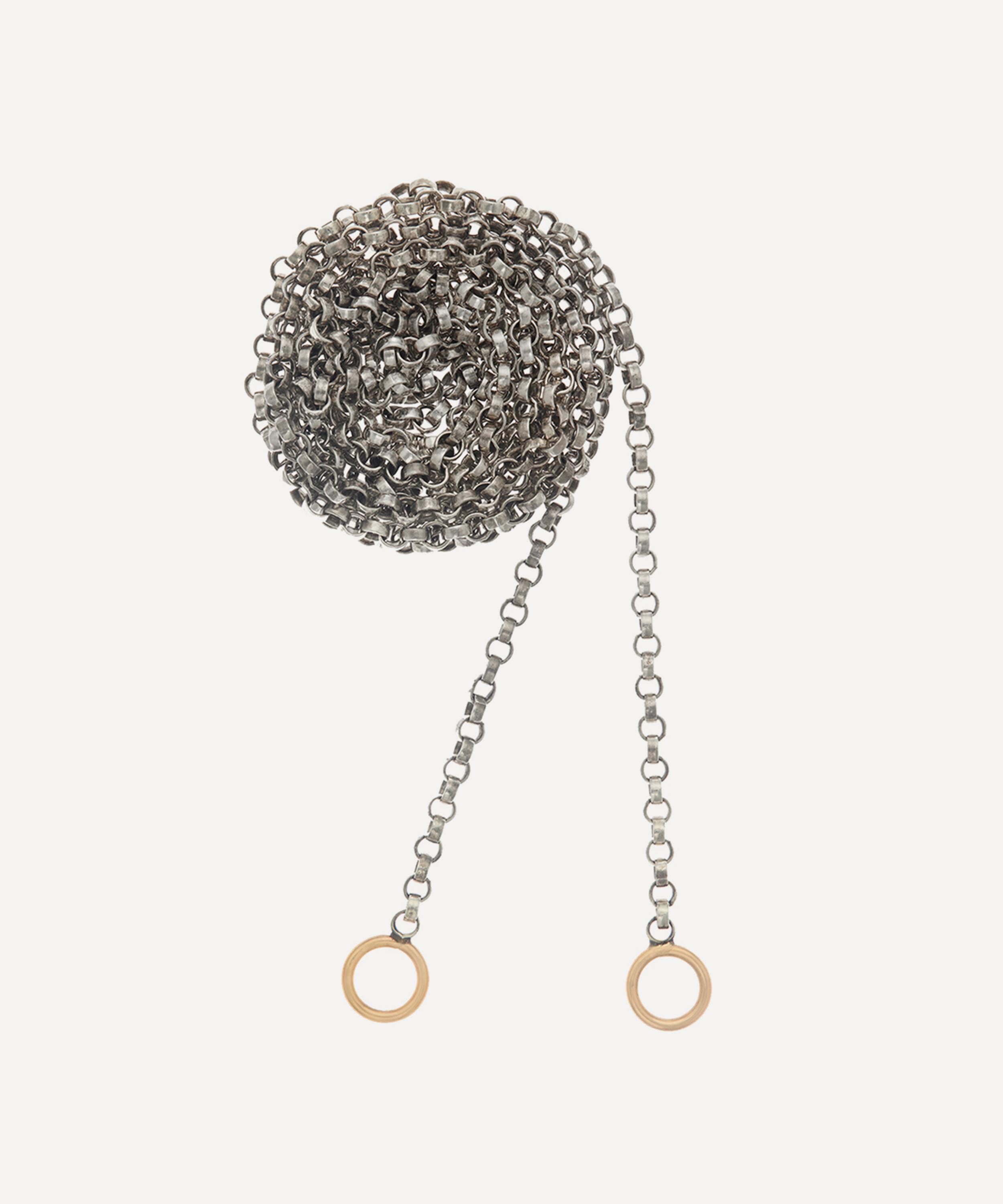Marla Aaron - Silver Rolo Chain and Chubby Babylock Necklace image number 2
