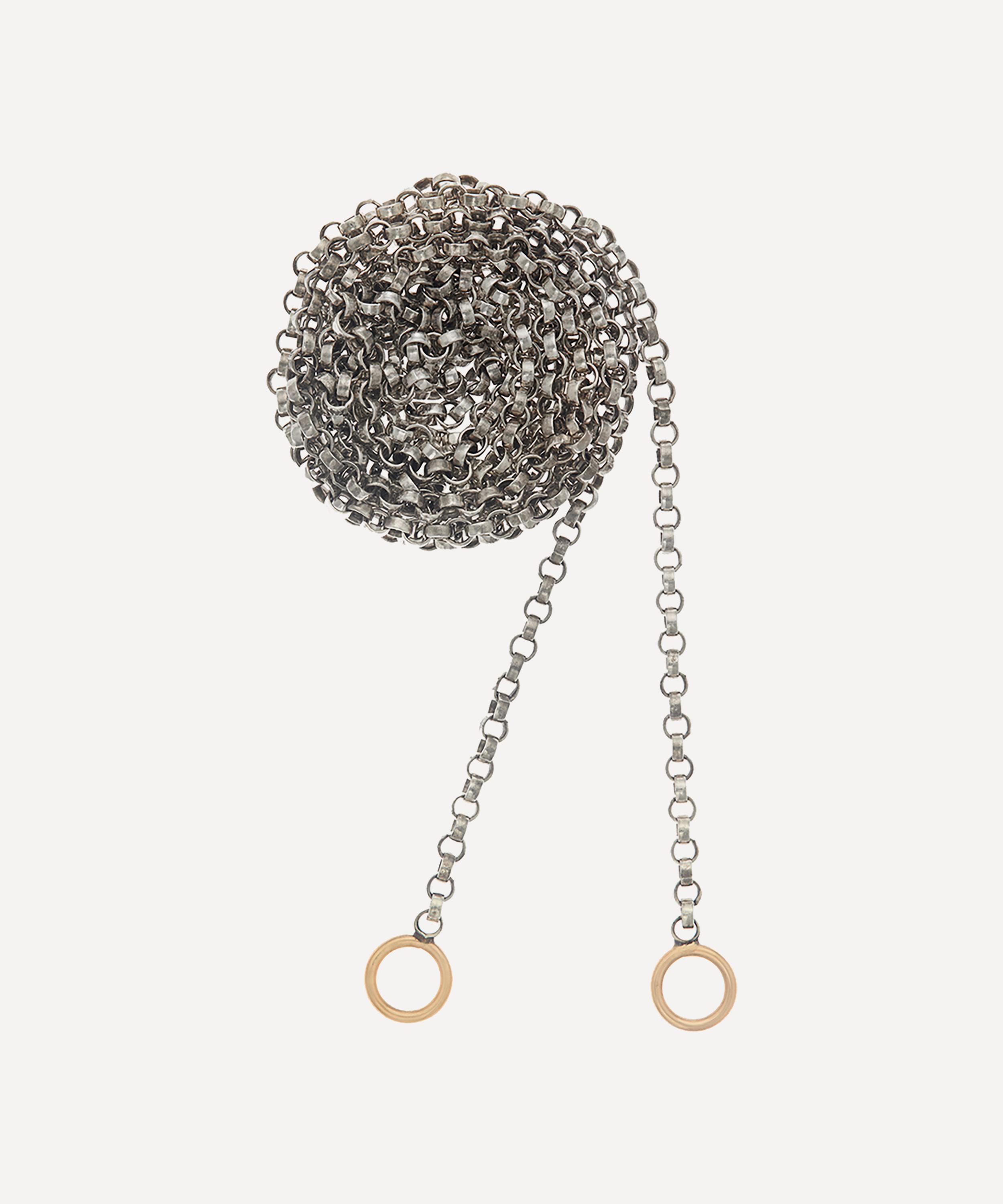 Marla Aaron - Silver Rolo Chain and Chubby Babylock Necklace image number 3