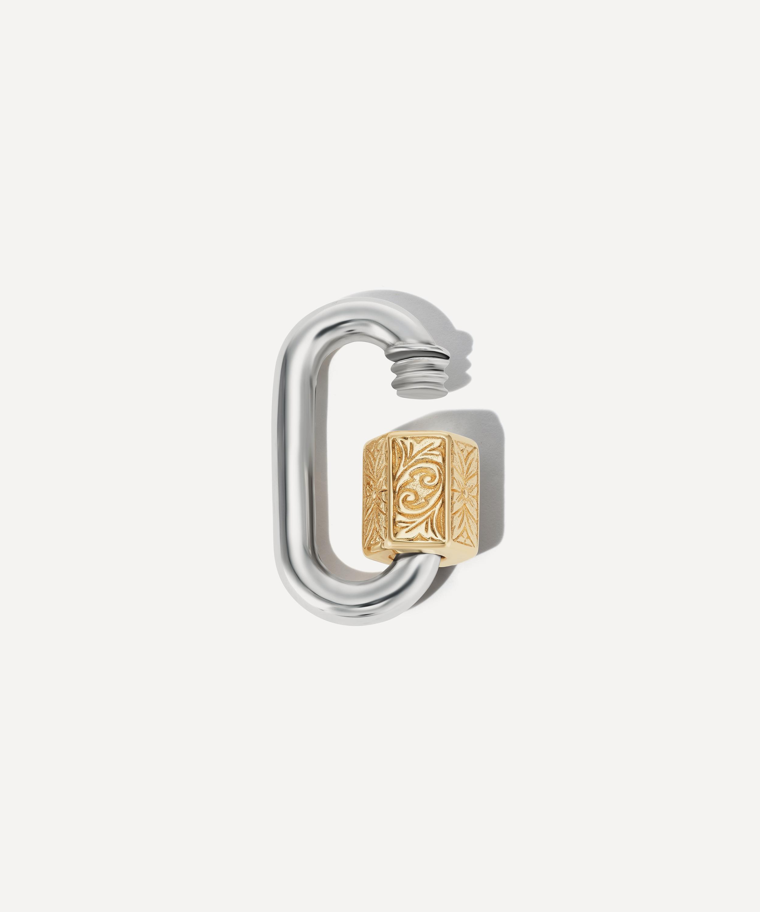 Marla Aaron - Mini Mega Chain and Embossed Chubby Medium Lock Bracelet image number 2