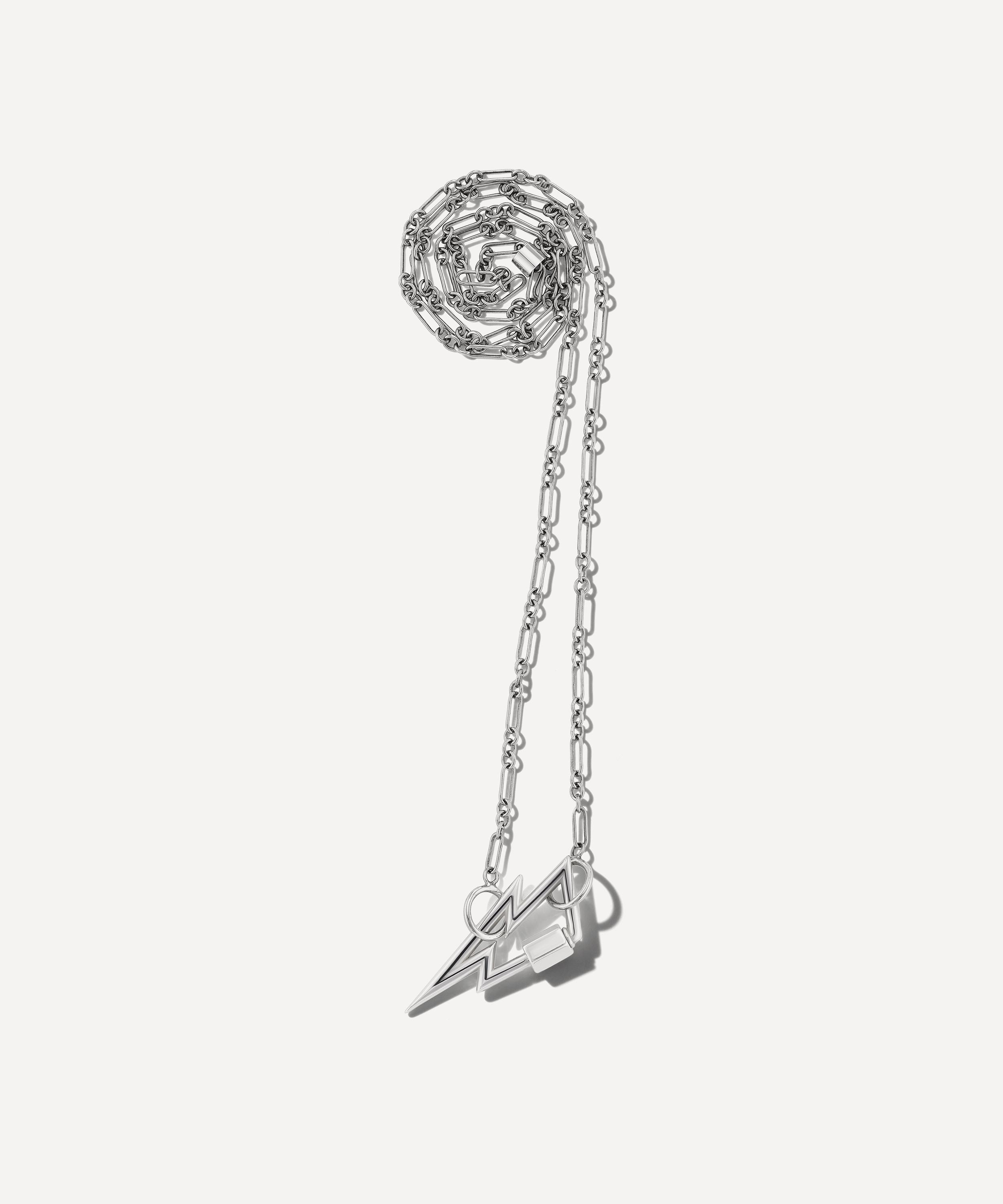 Marla Aaron - Silver Old World Chain and Botlock Necklace