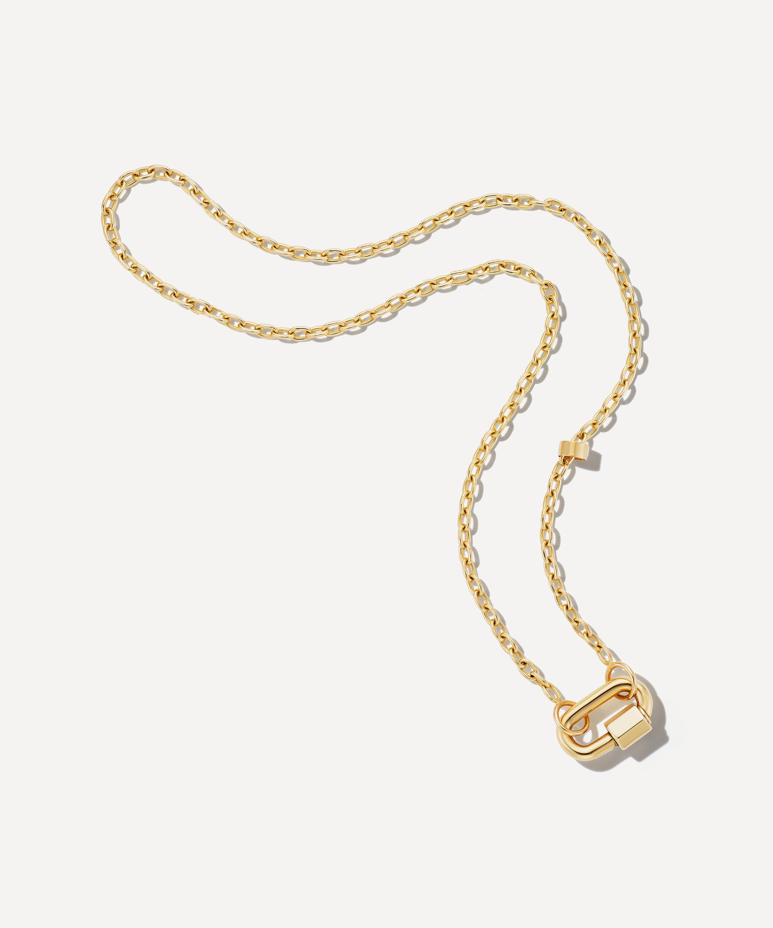 Marla Aaron - Gold Pulley Chain and Chubby Babylock Necklace