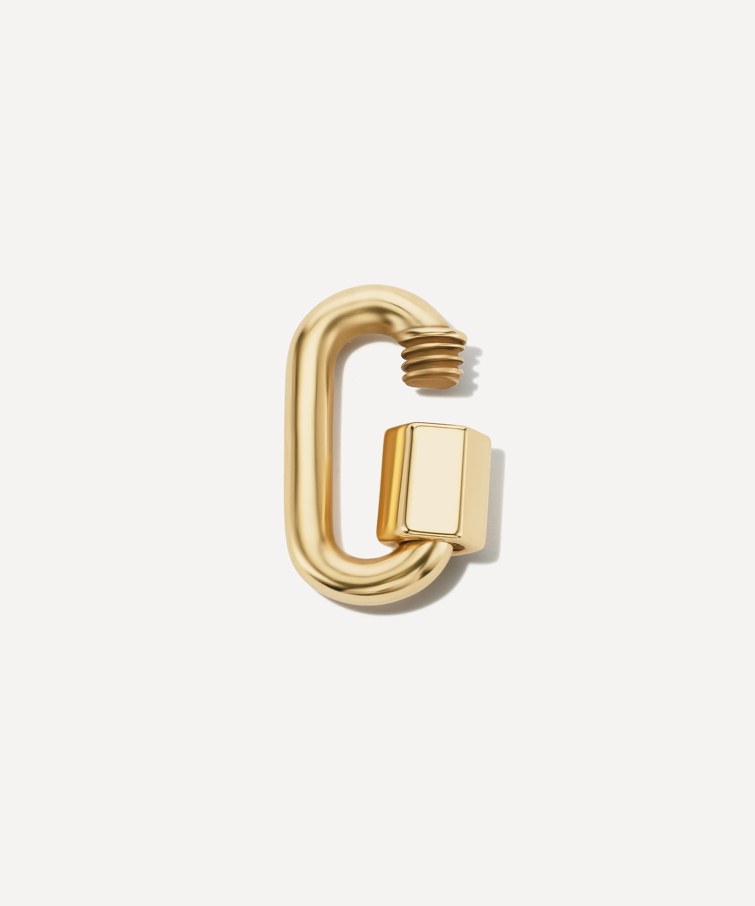 Marla Aaron - Gold Pulley Chain and Chubby Babylock Necklace image number 2