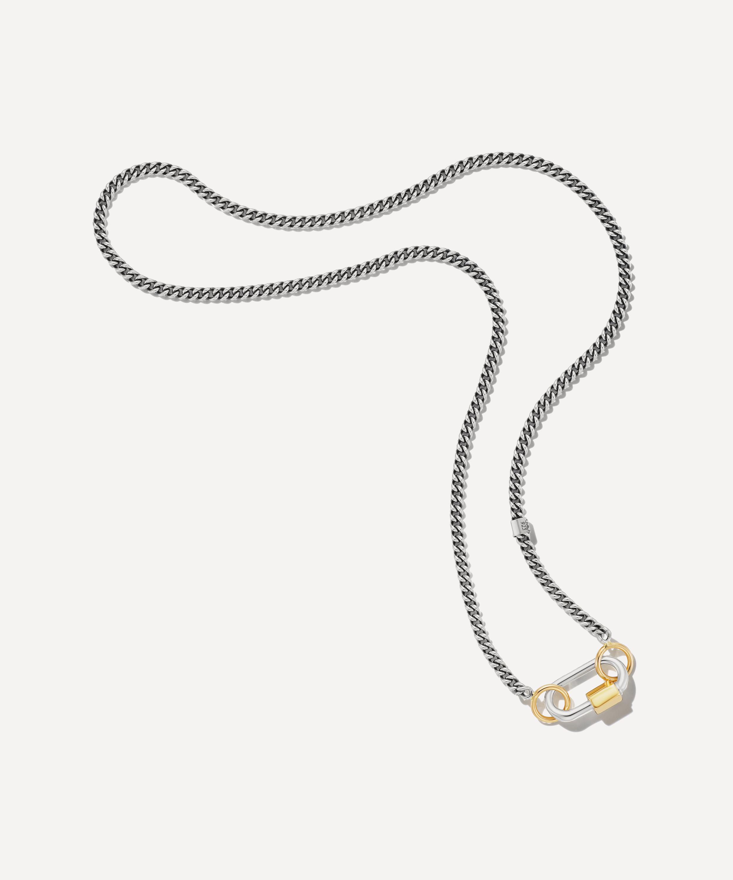 Marla Aaron - Not So Heavy Curb Chain and Mixed Metal Babylock Necklace