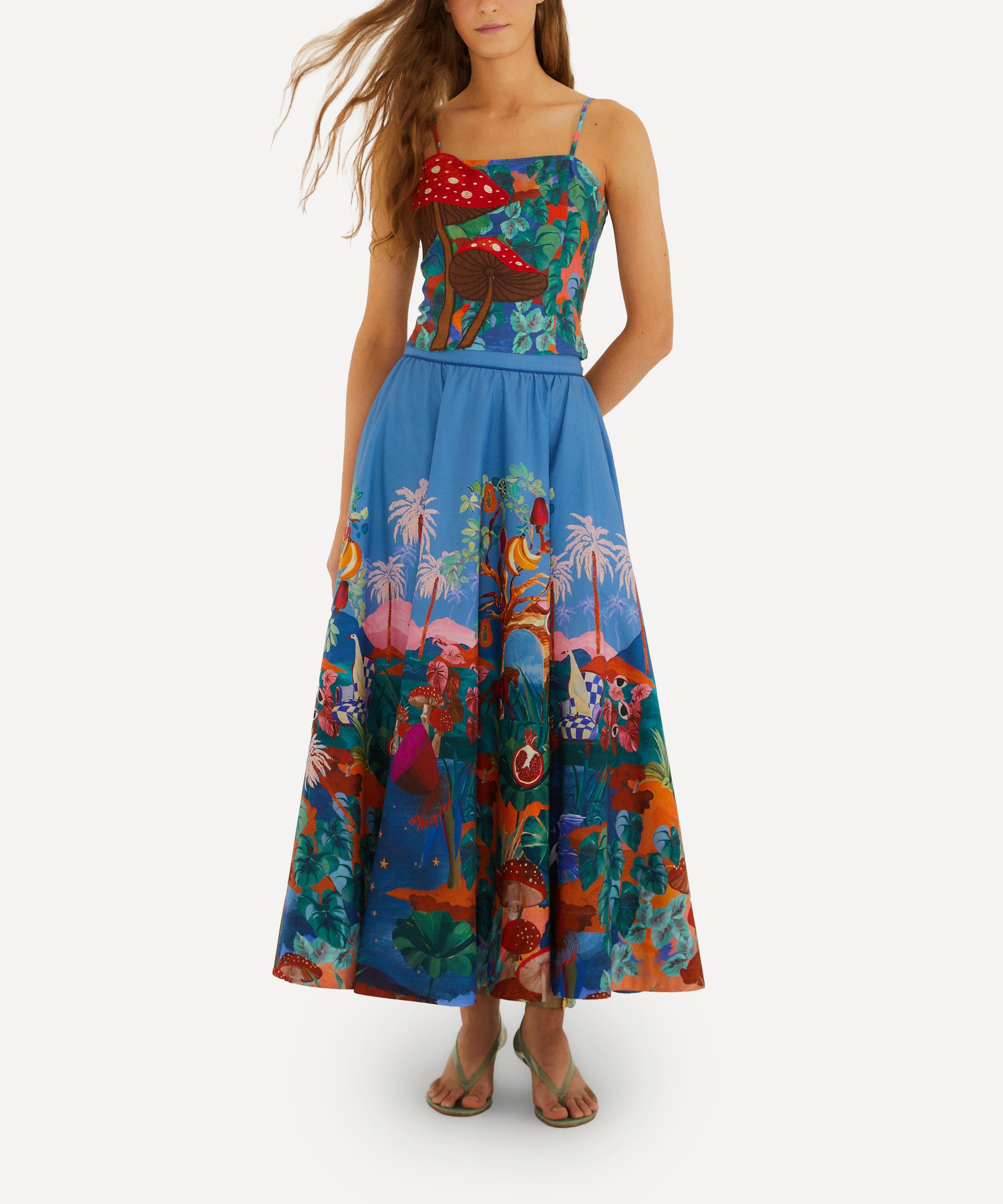 FARM Rio - Multicolor Dream Landscape Midi Skirt image number 0