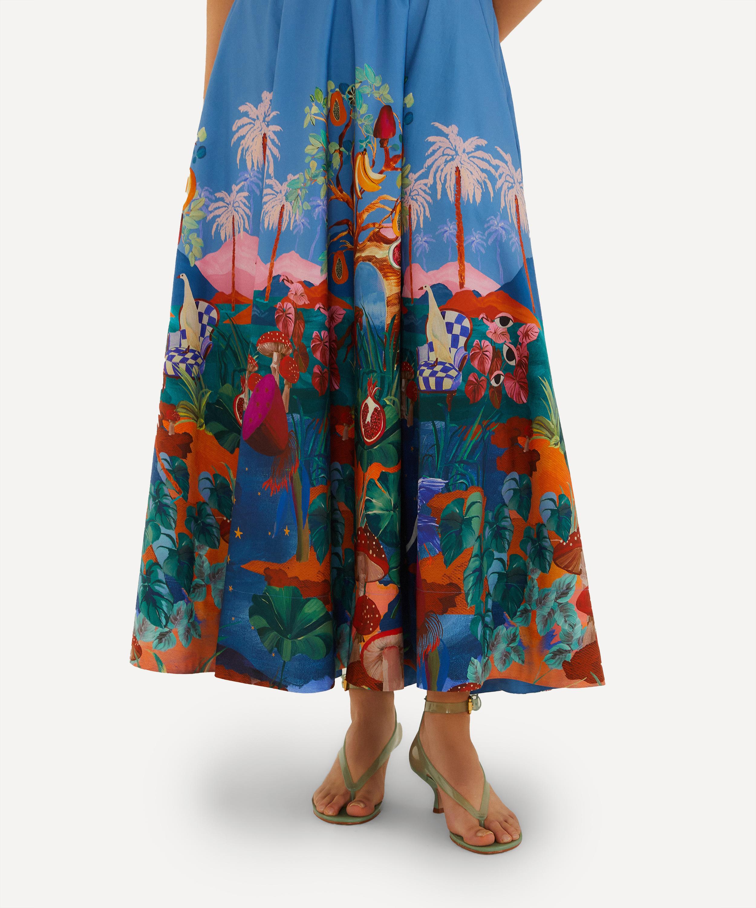FARM Rio - Multicolor Dream Landscape Midi Skirt image number 1