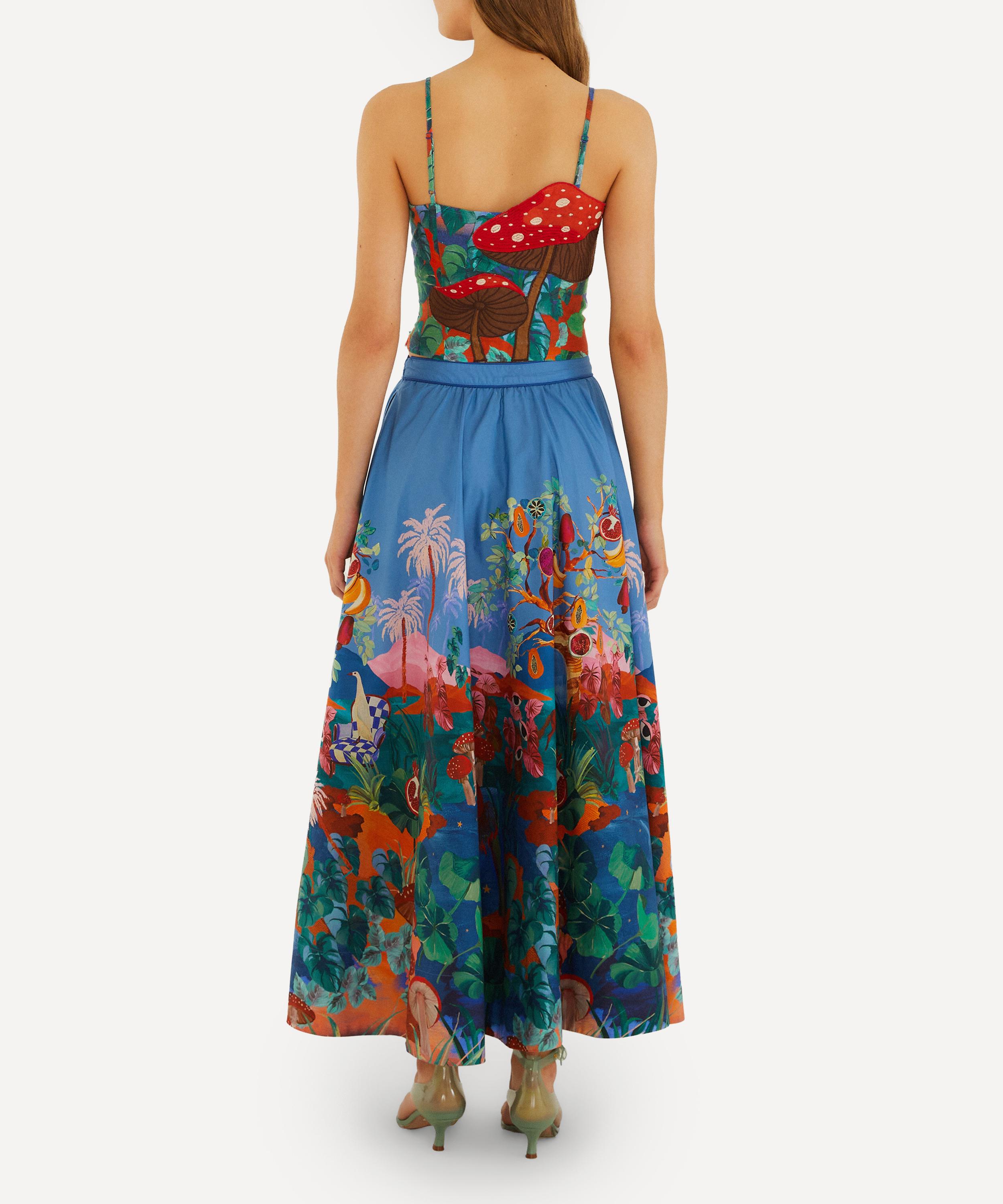 FARM Rio - Multicolor Dream Landscape Midi Skirt image number 2