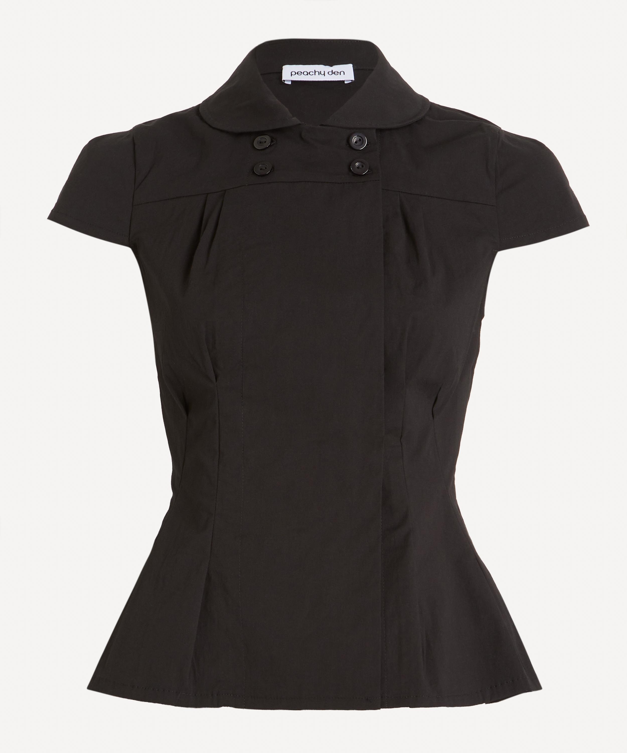 Peachy Den - Missy Onyx Asymmetric Blouse