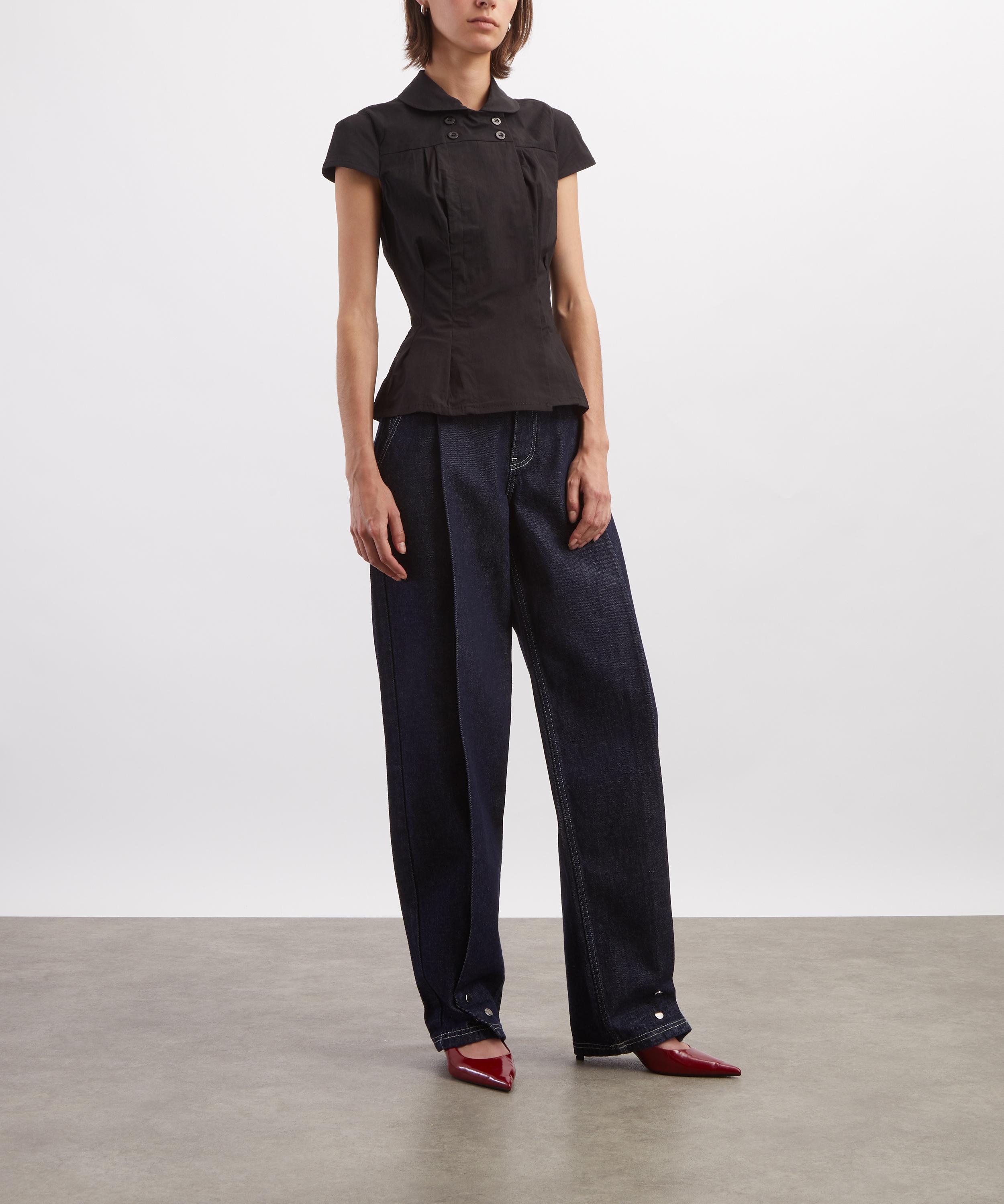 Peachy Den - Missy Onyx Asymmetric Blouse image number 1