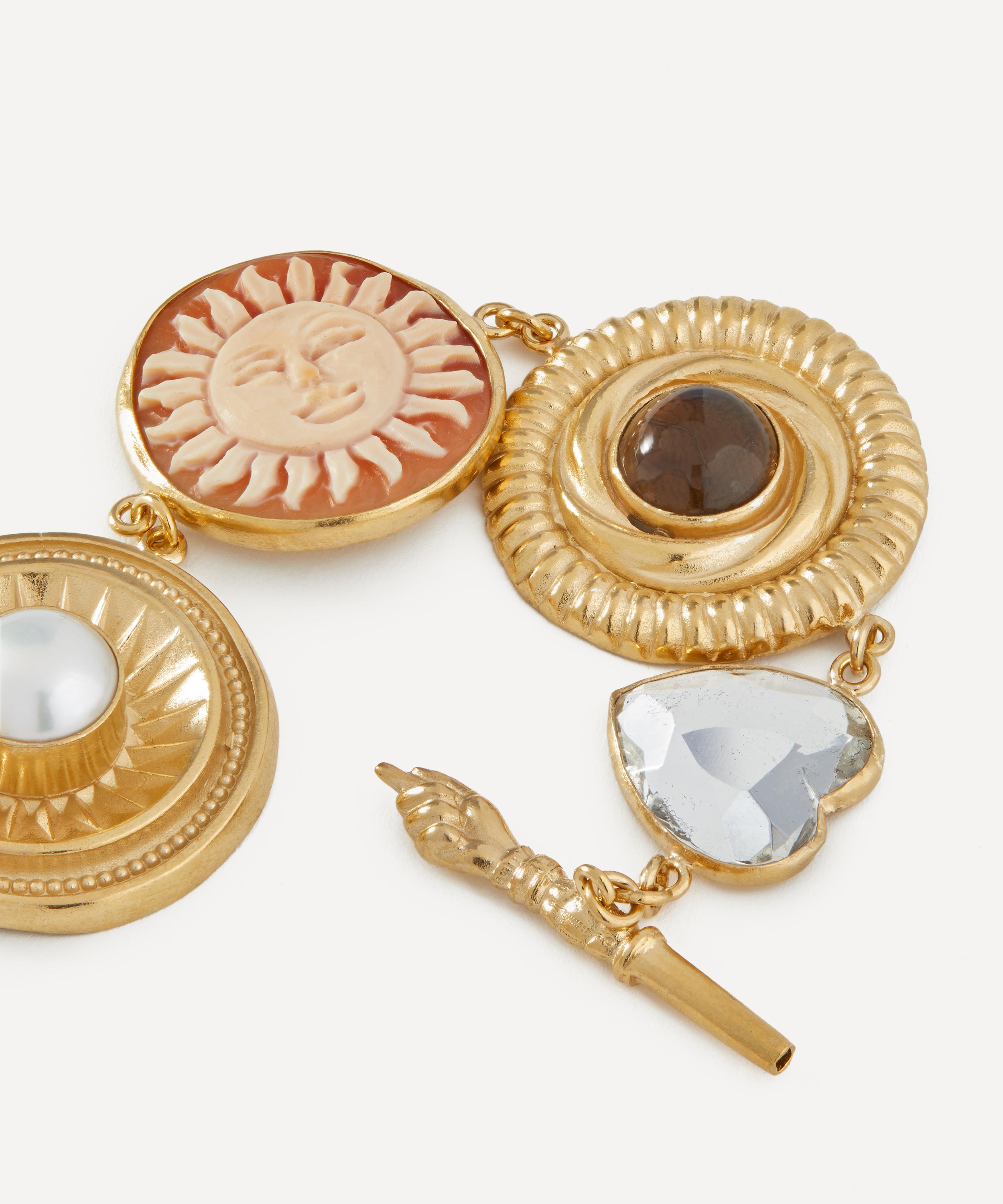 Grainne Morton - 18ct Gold-Plated Sun and Shell Charm Bracelet image number 1