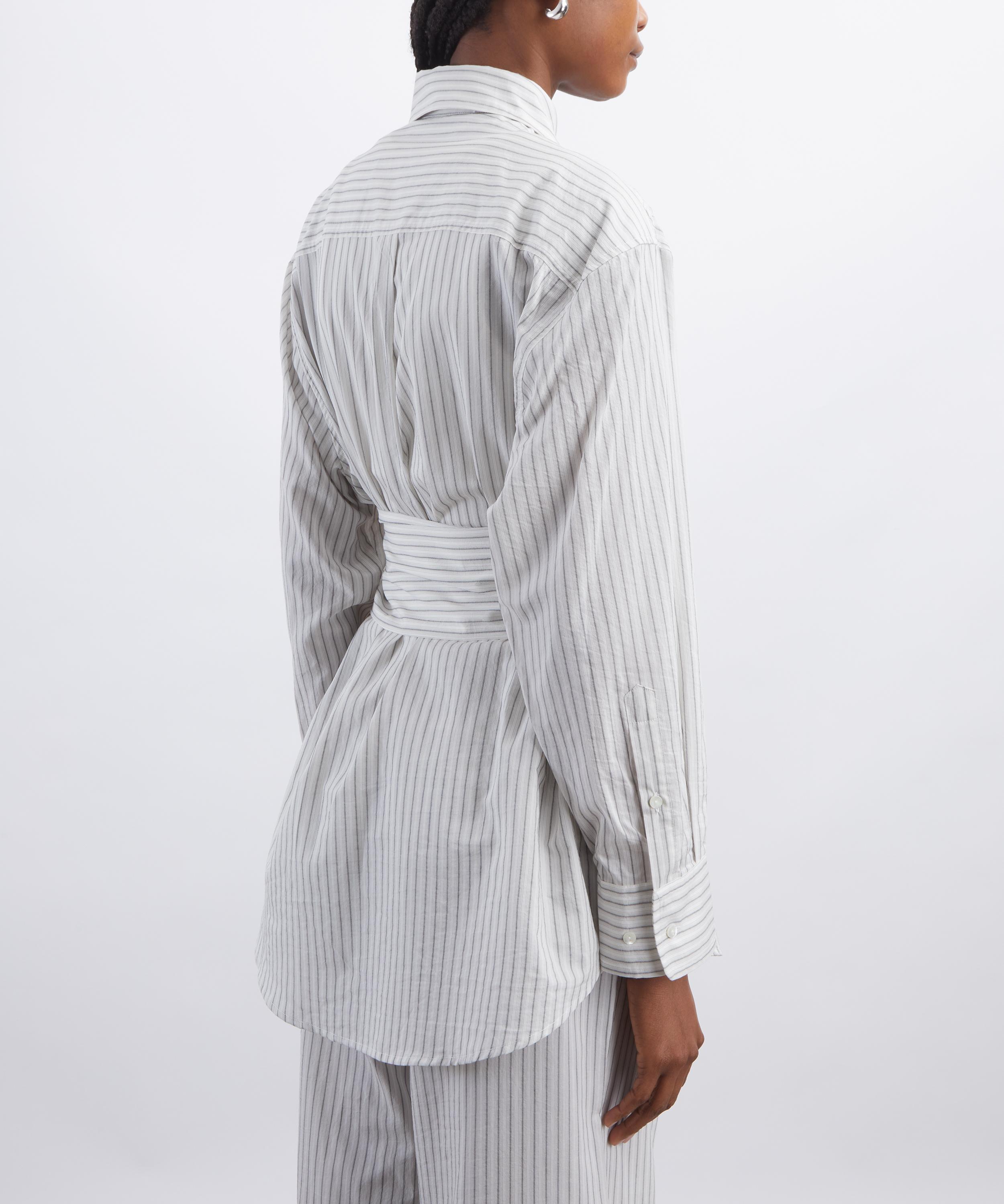 R&oacute;he - Silk Stripe Belted Shirt image number 3