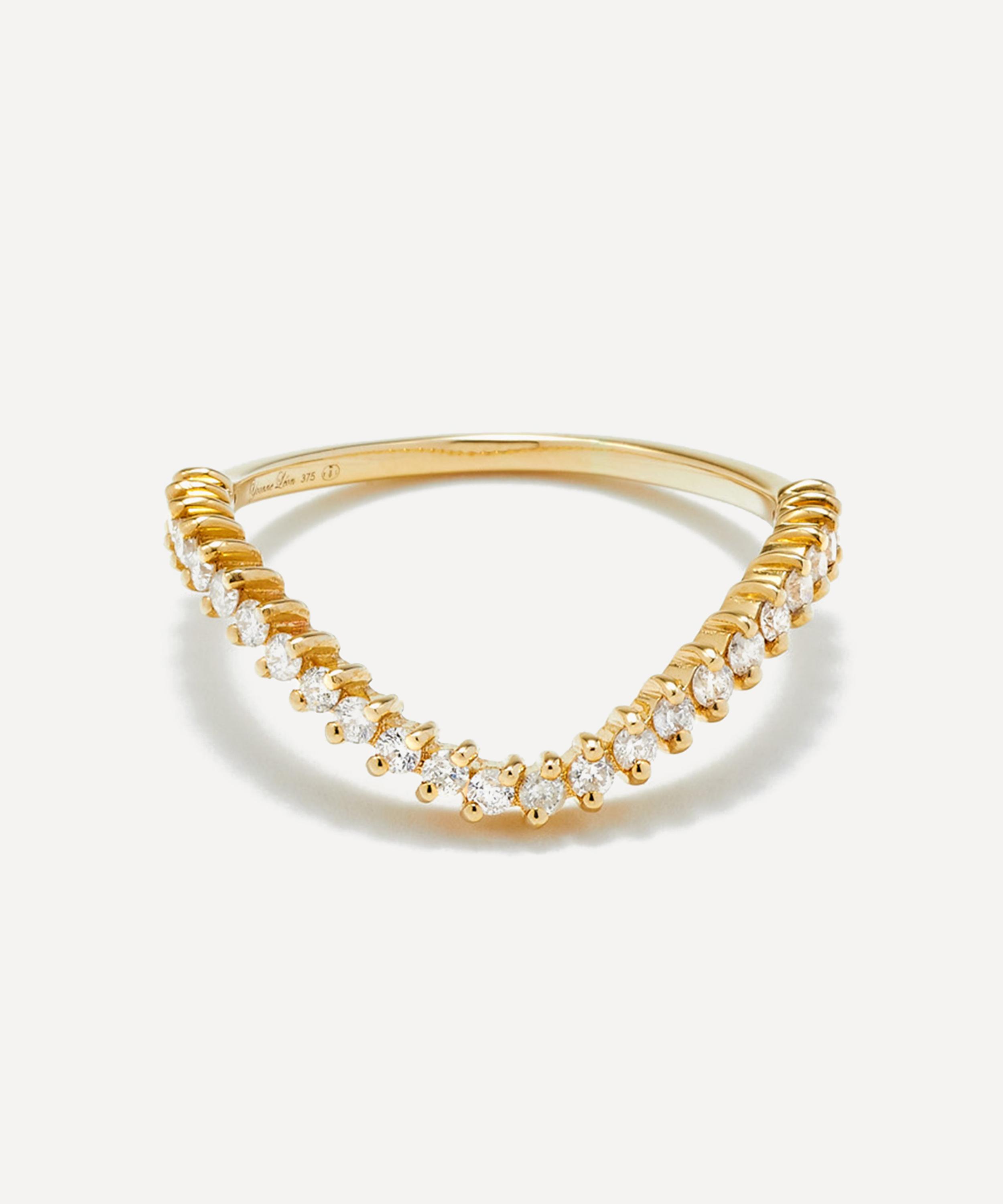 Yvonne L&eacute;on - 9ct Gold Mini Alliance Vague Diamond Ring