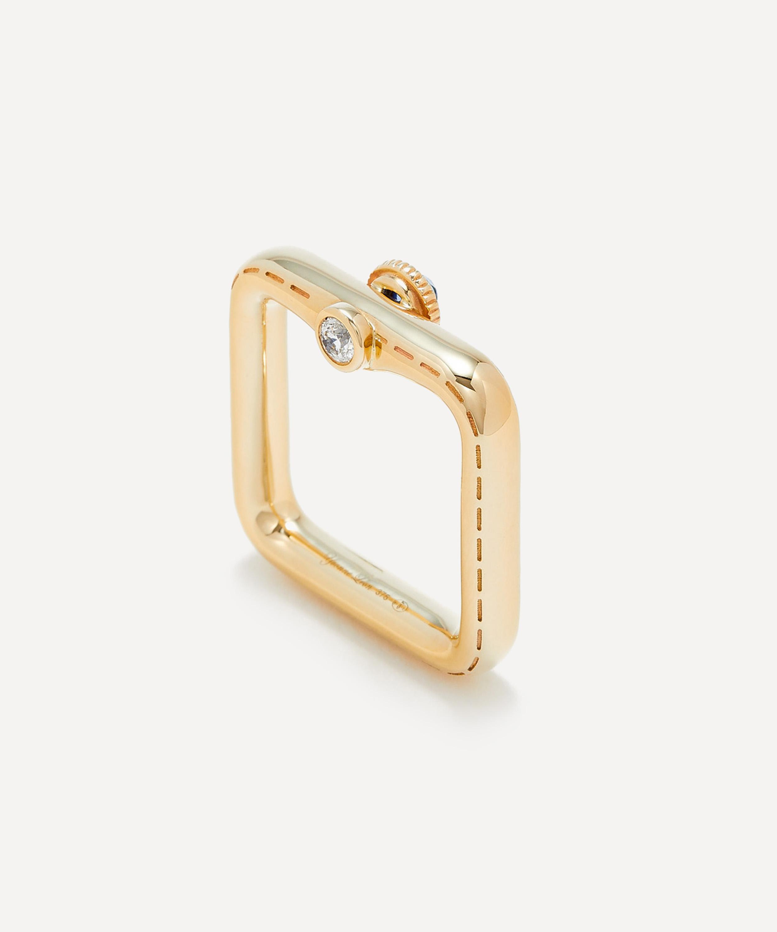 Yvonne L&eacute;on - 9ct Gold Blue Sapphire Ring image number 3