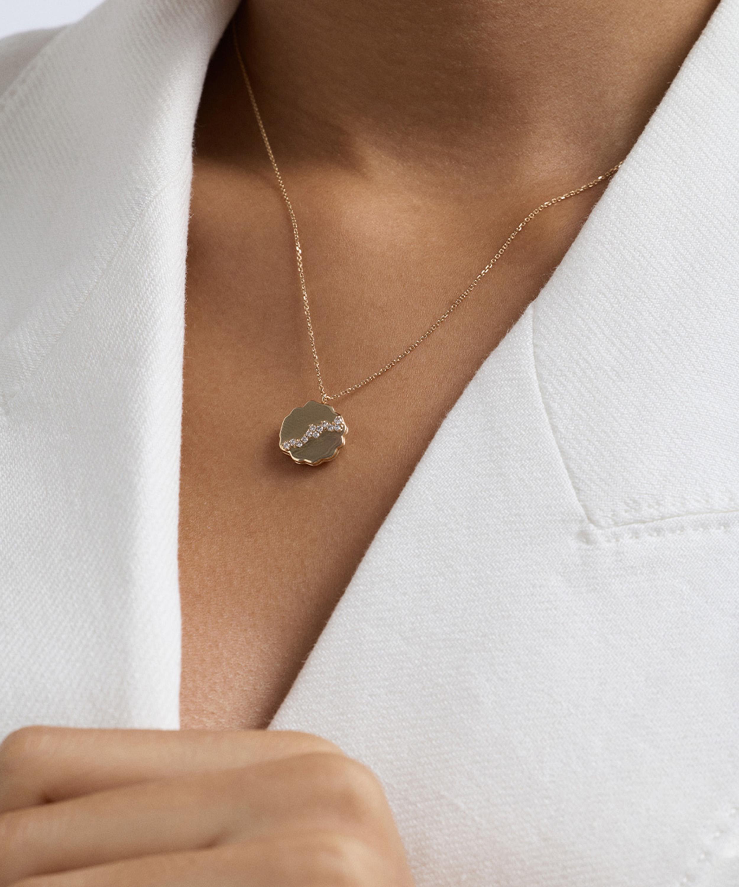 Astley Clarke - 14ct Gold Asteri Diamond Mini Locket Necklace image number 1