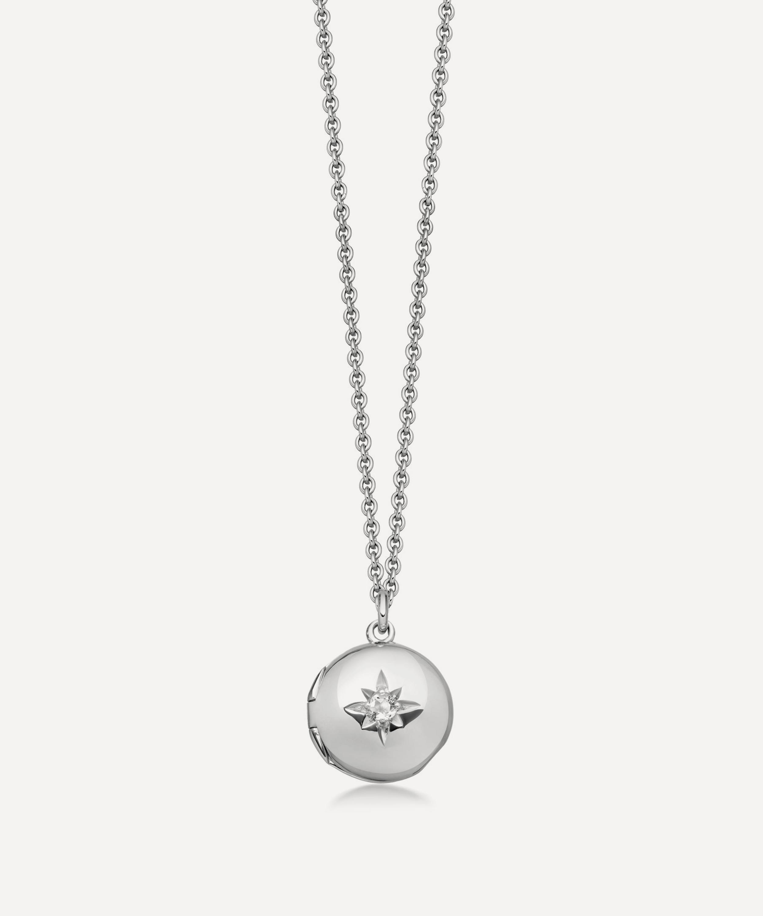 Astley Clarke - Sterling Silver Biography Mini Locket Necklace